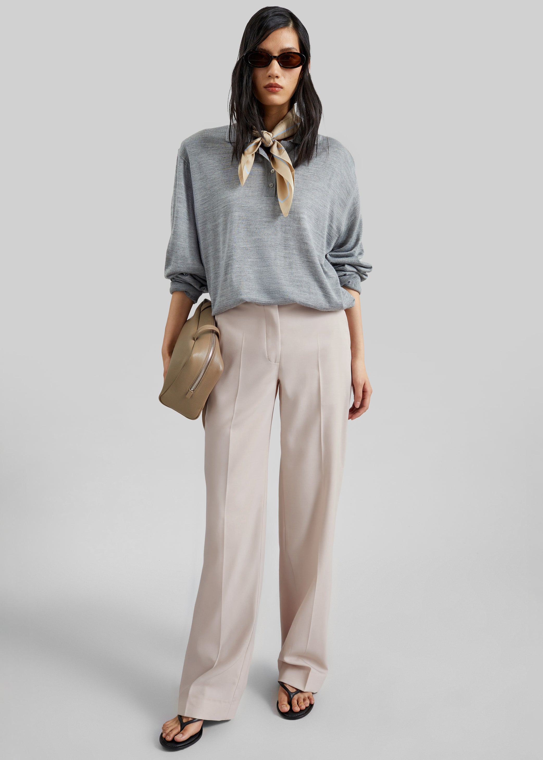 Shop the look image for Avallon Padded Knit Polo - Grey