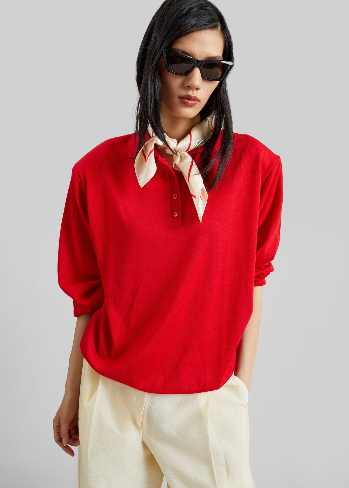 Avallon Padded Knit Polo - Red - 3