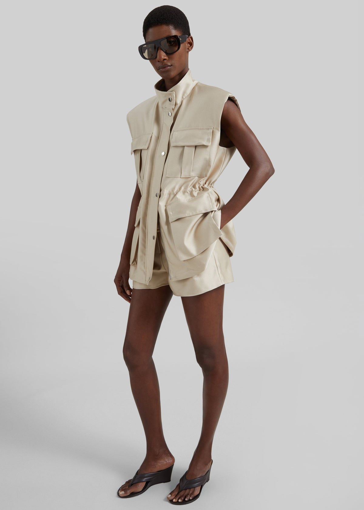 Avanca Wired Mini Shorts - Beige - 4
