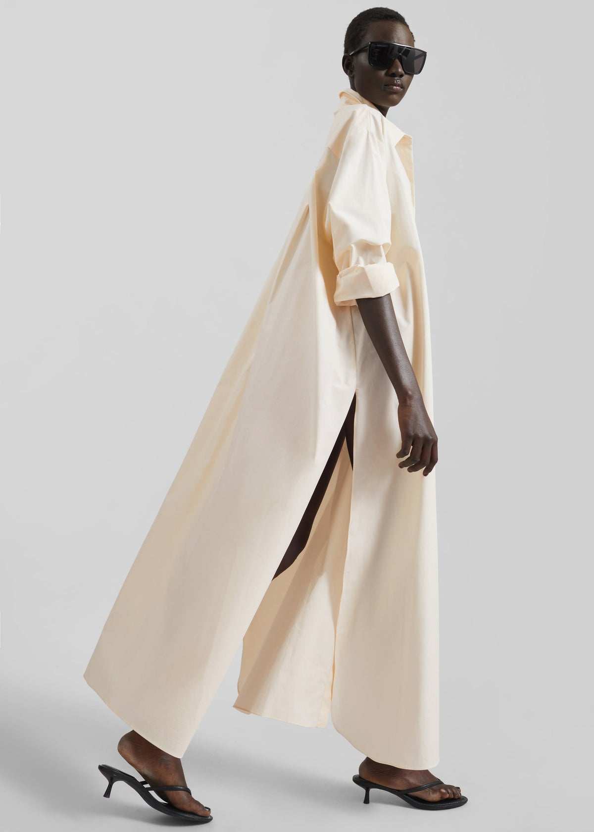 Avery Shirt Dress - Light Peach - 2