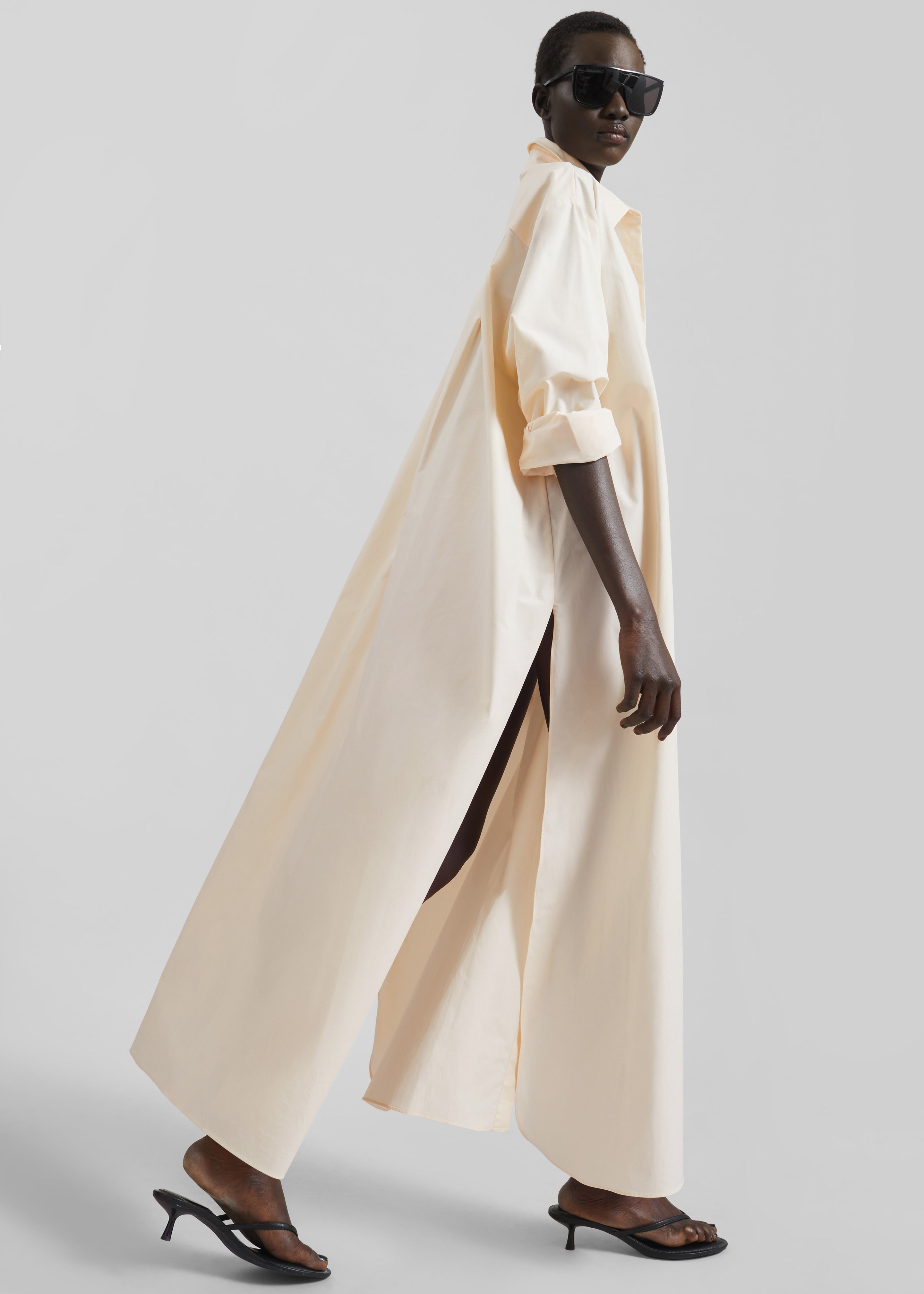 Avery Shirt Dress - Light Peach - 2
