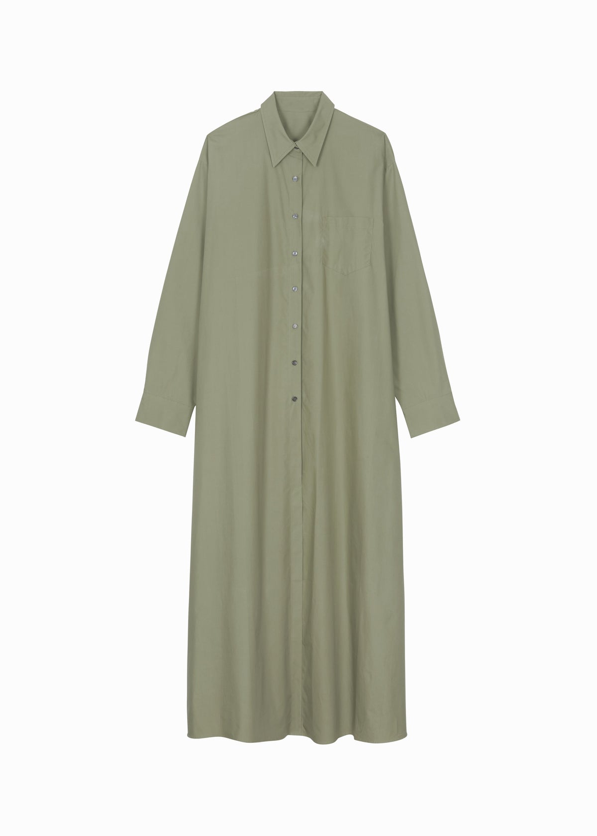 Avery Shirt Dress - Pale Olive - 7