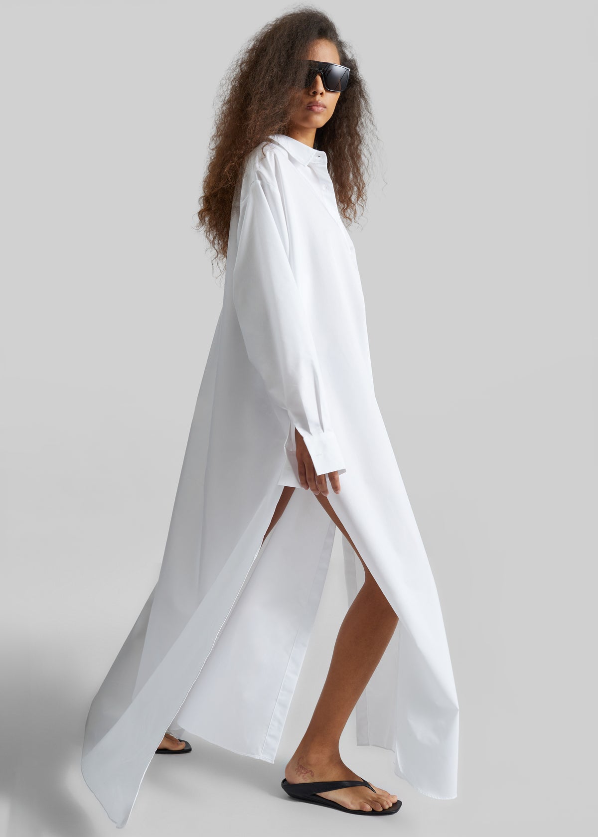 Avery Shirt Dress - White - 6