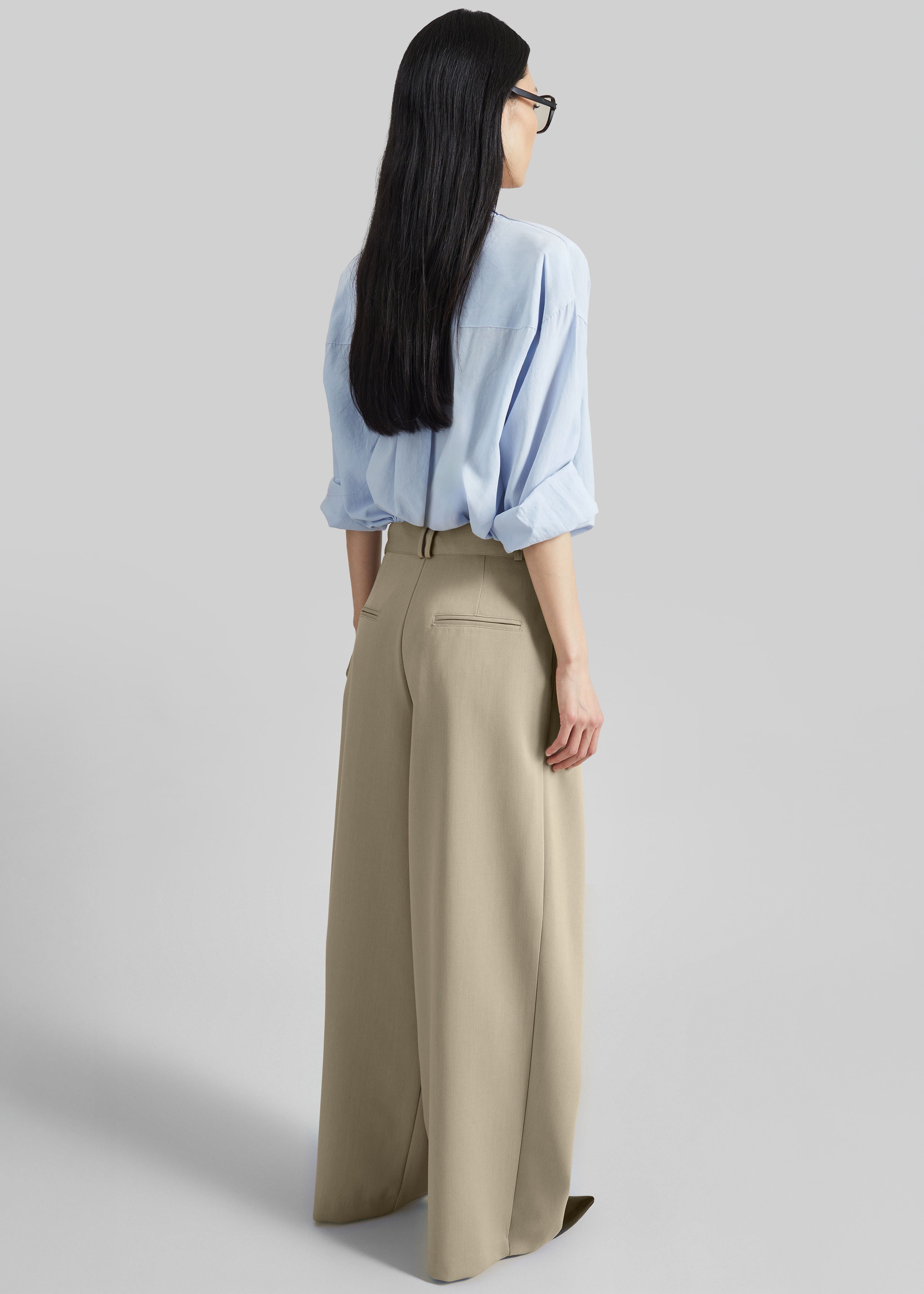 Avray Pleated Trousers - Beige - 10