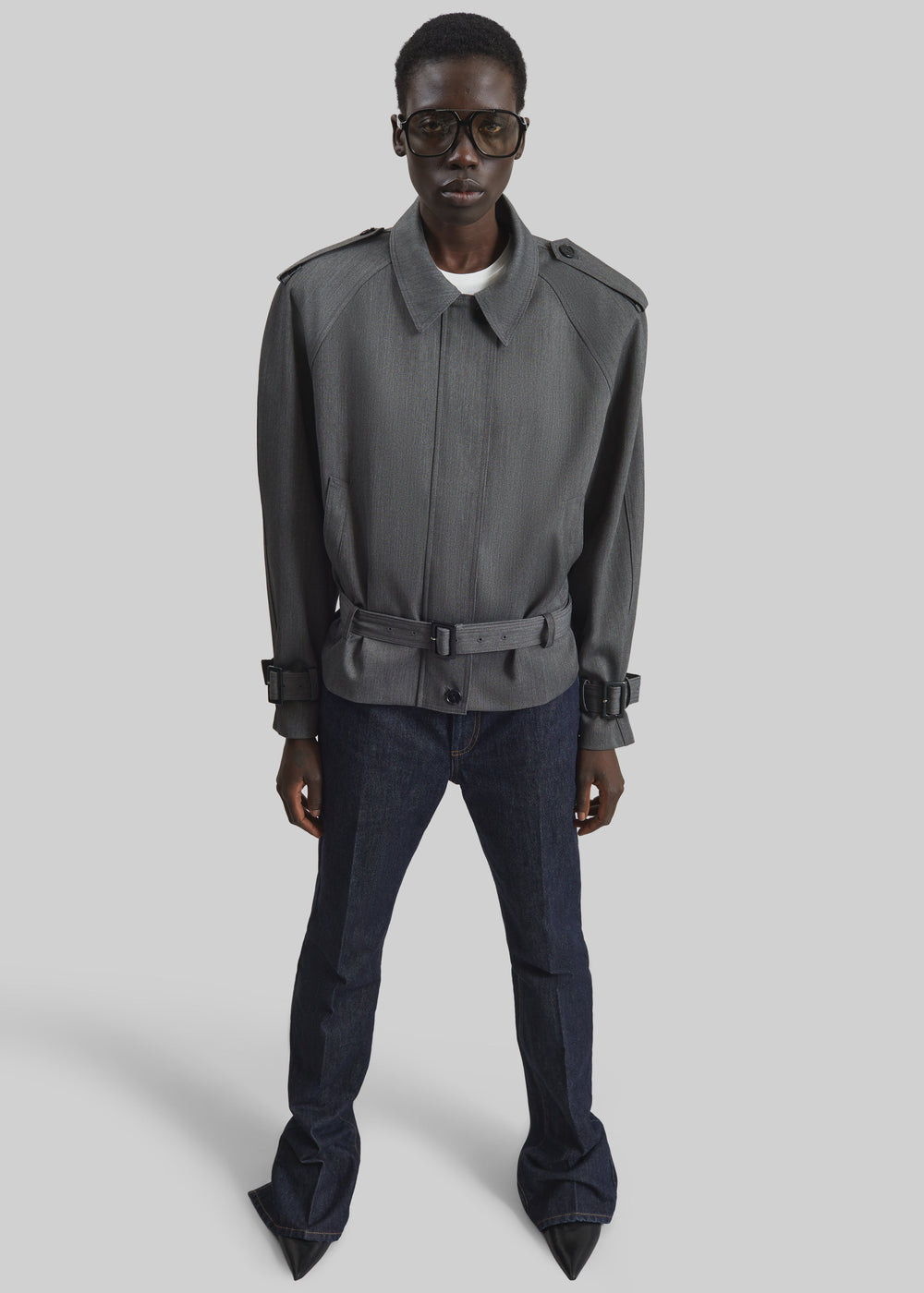 Avray Short Trench - Grey