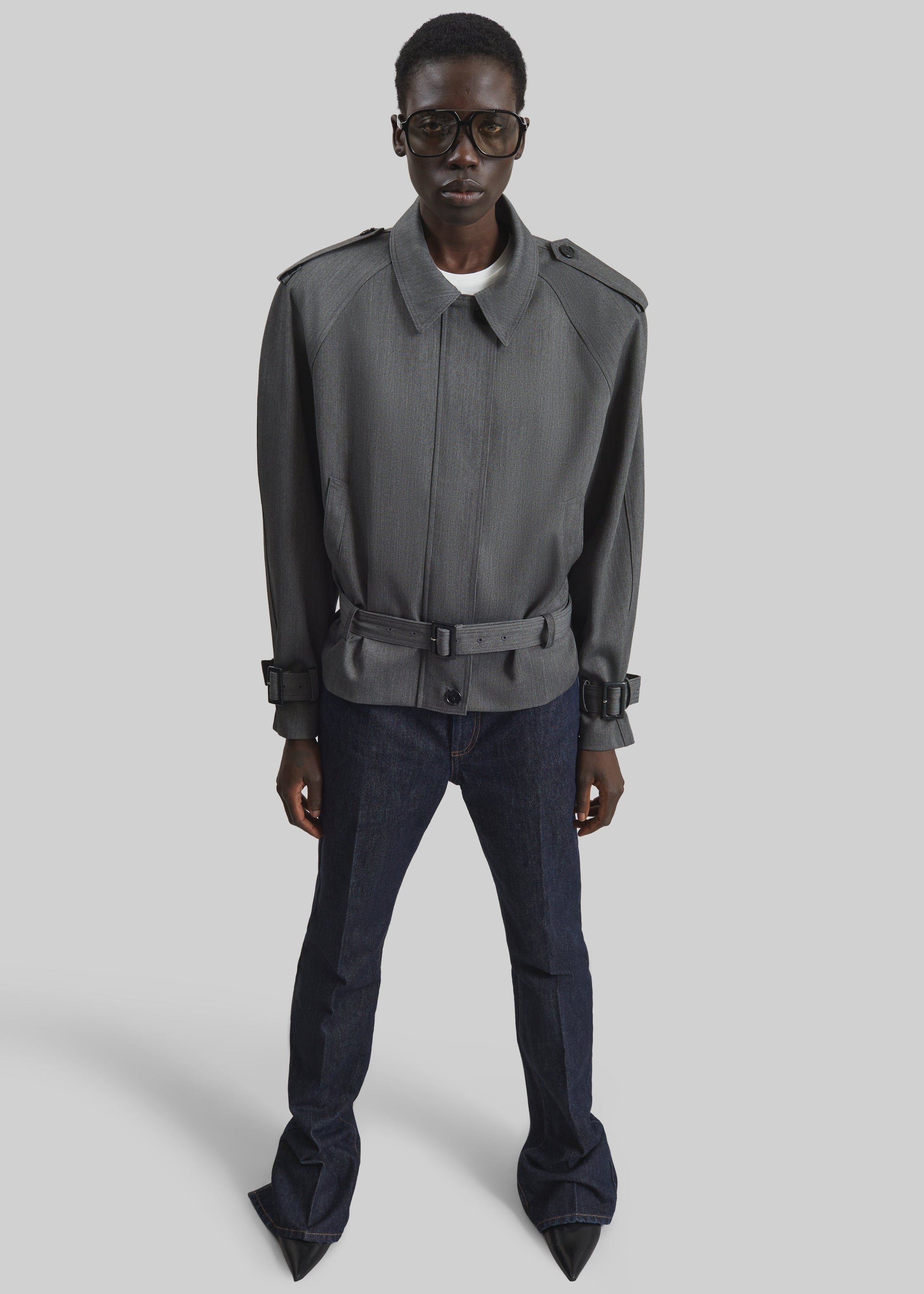 Shop the look image for Avray Short Trench - Grey