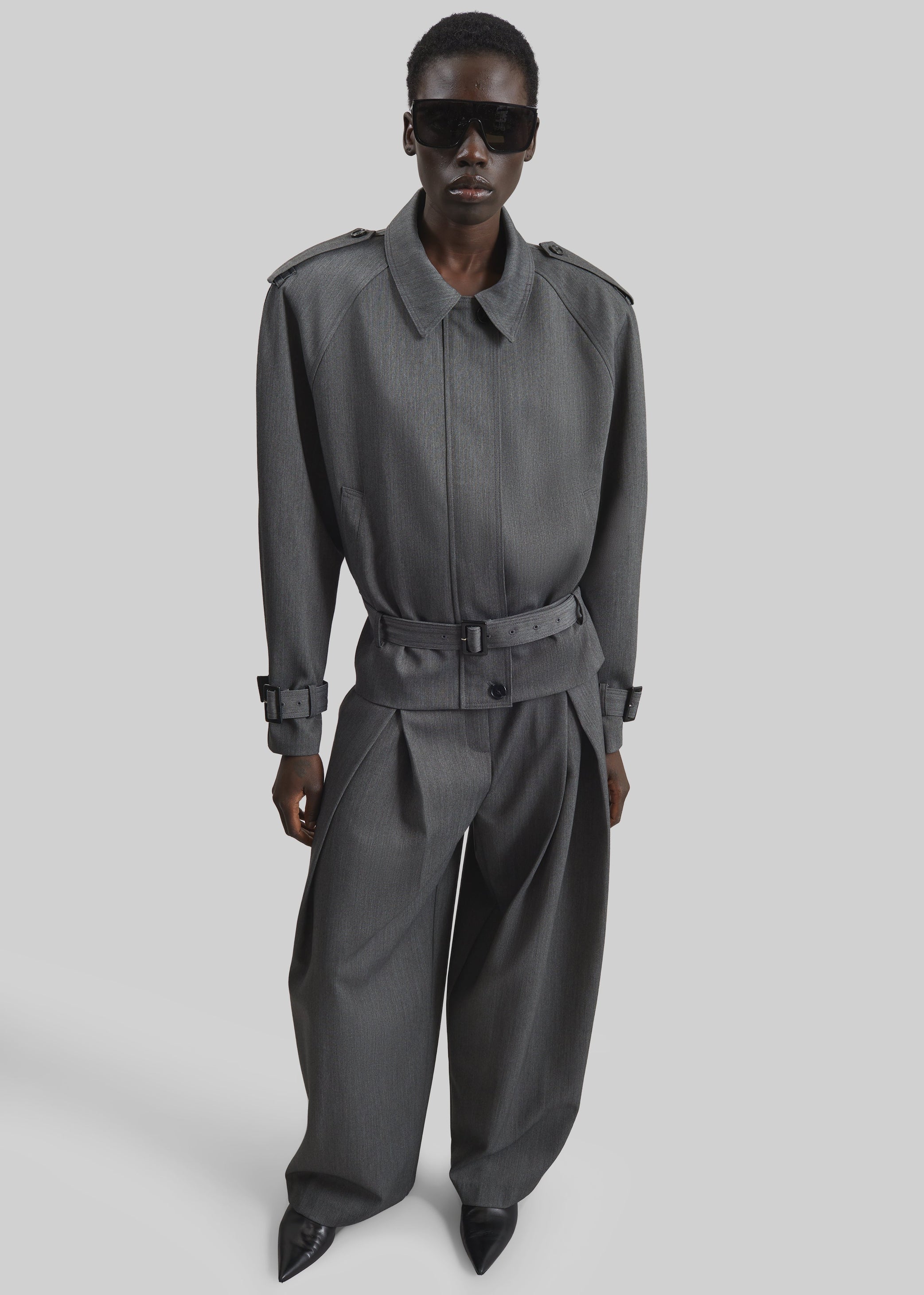 Shop the look image for Avray Short Trench - Grey