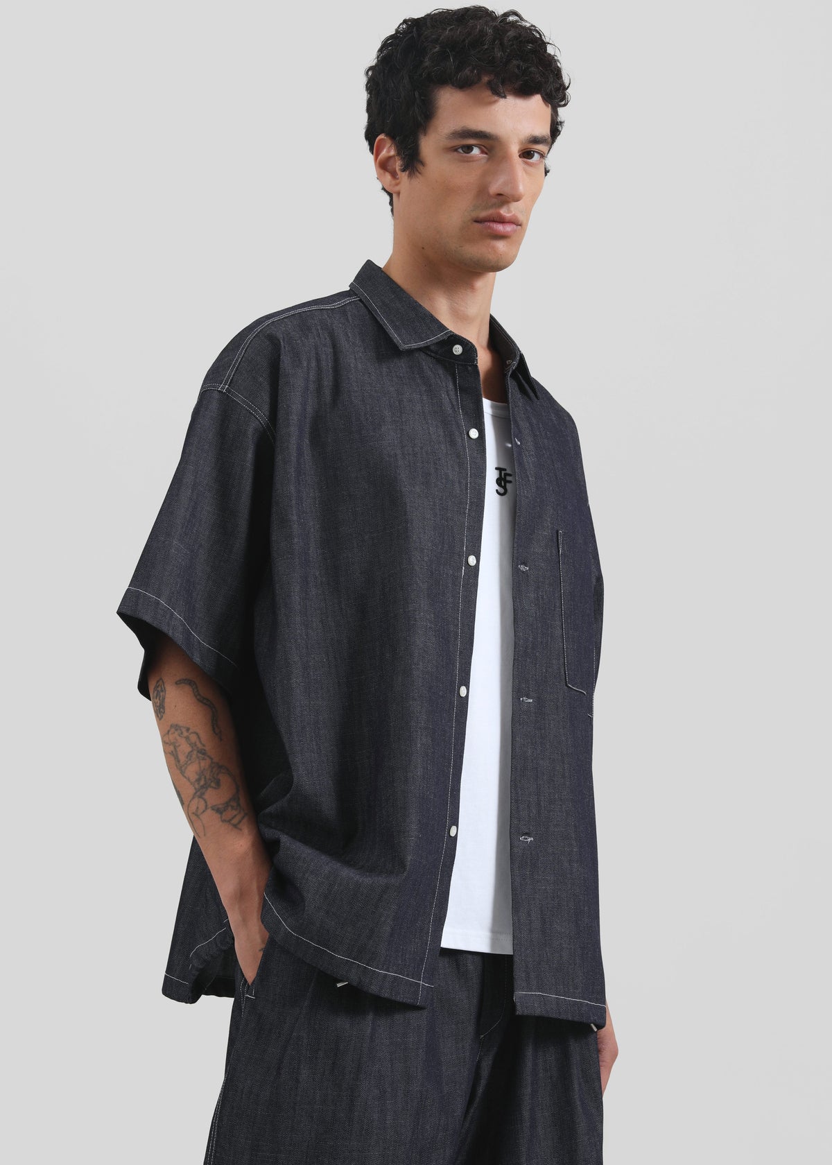 Axton Denim Shirt - Dark Wash - 5