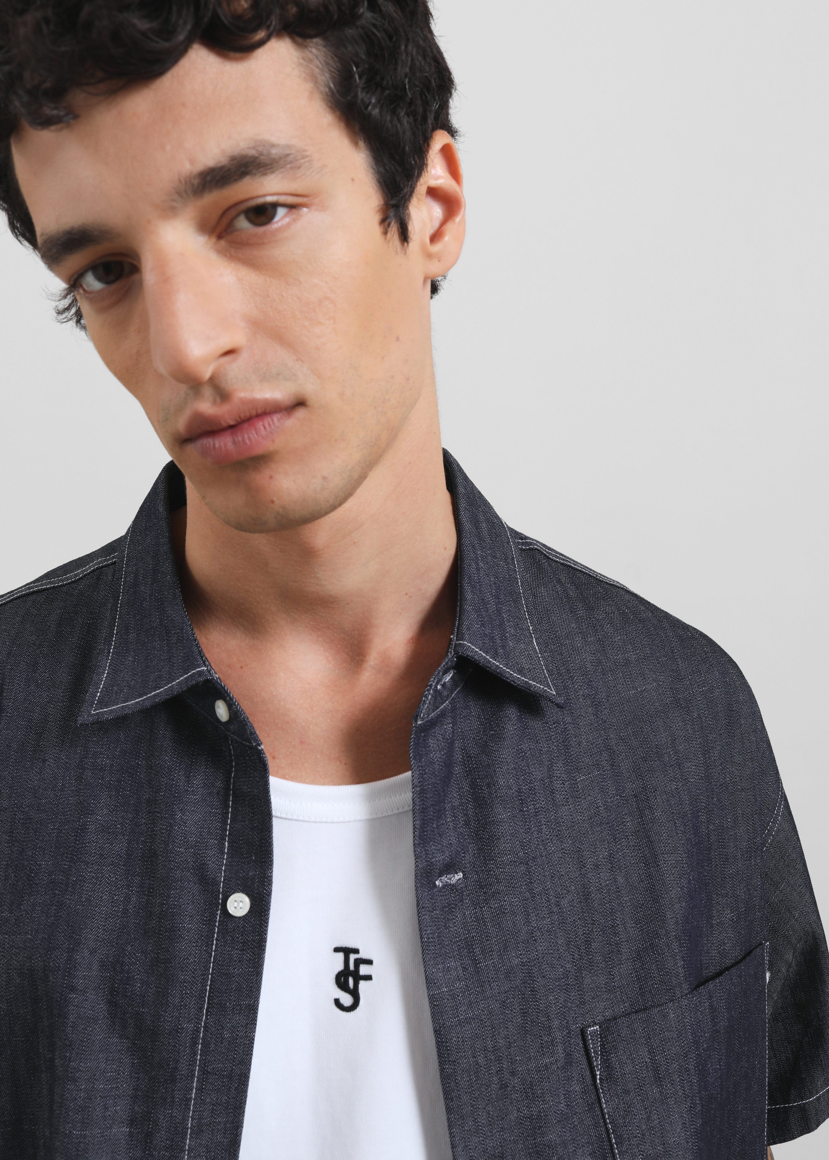 Axton Denim Shirt - Dark Wash - 3