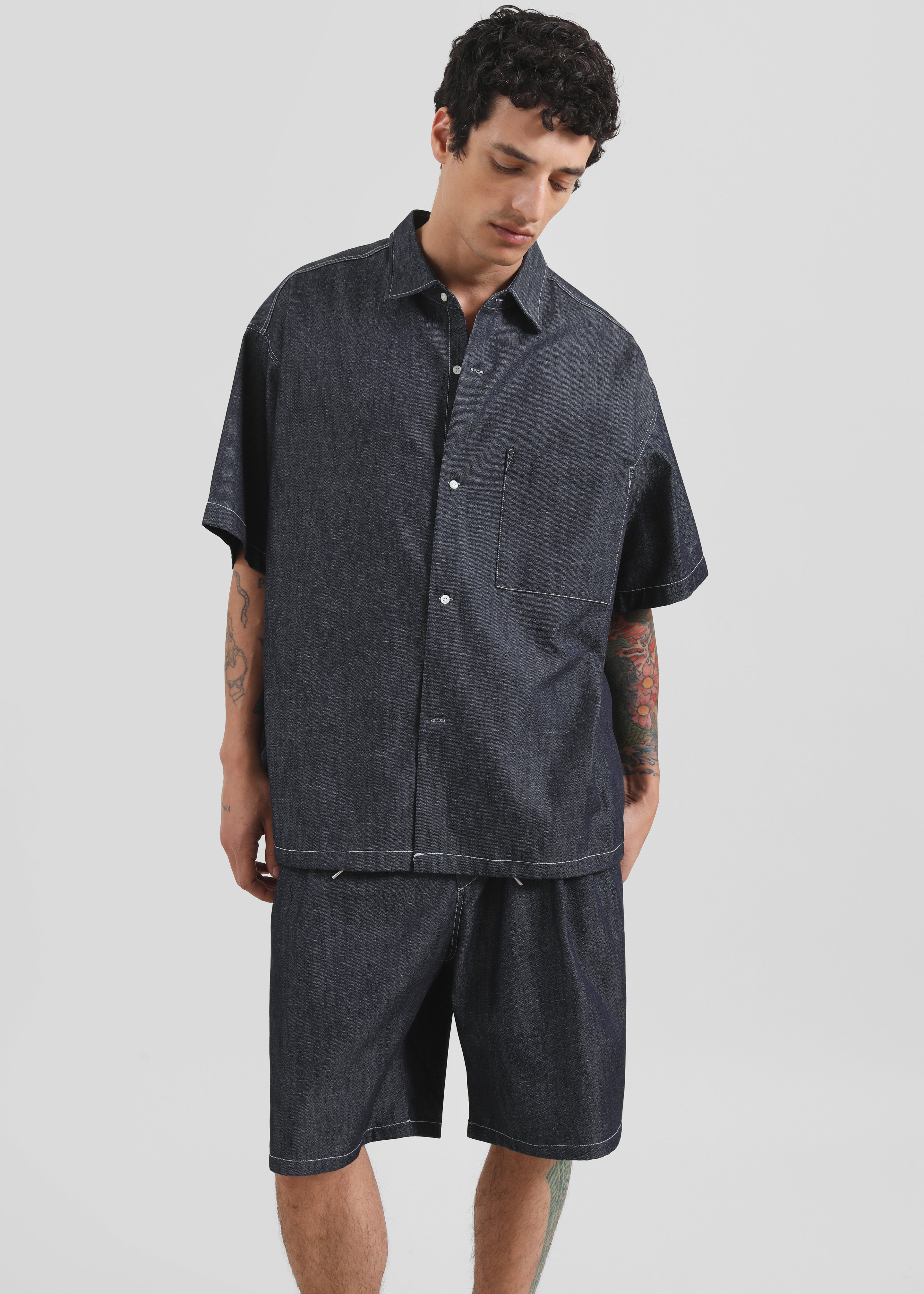 Axton Denim Shirt - Dark Wash - 4