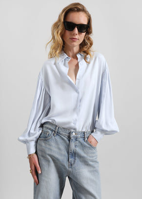 Azura Fluid Shirt - Sky Blue