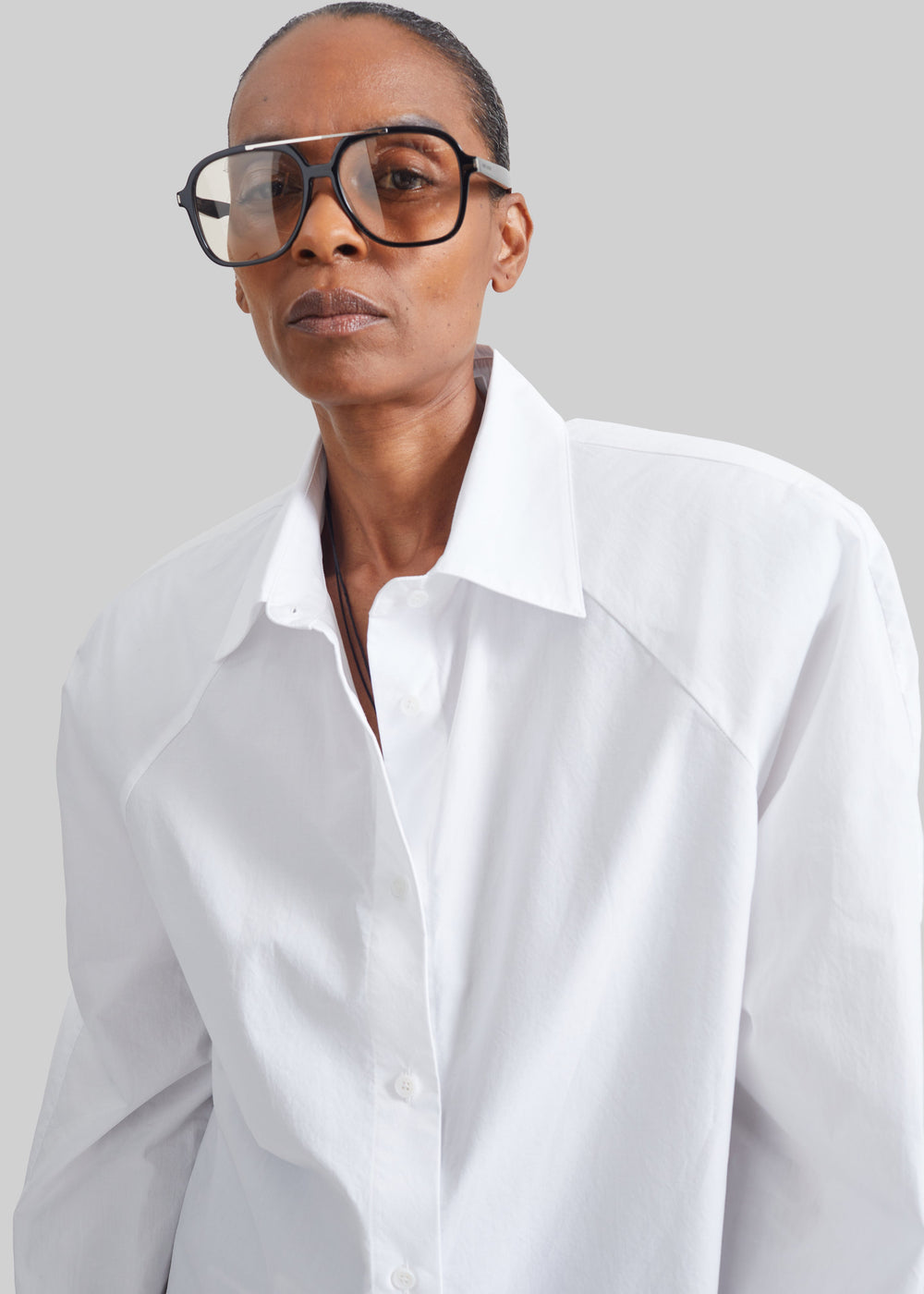 Camicia Azzura con spalle imbottite - Bianco - 1