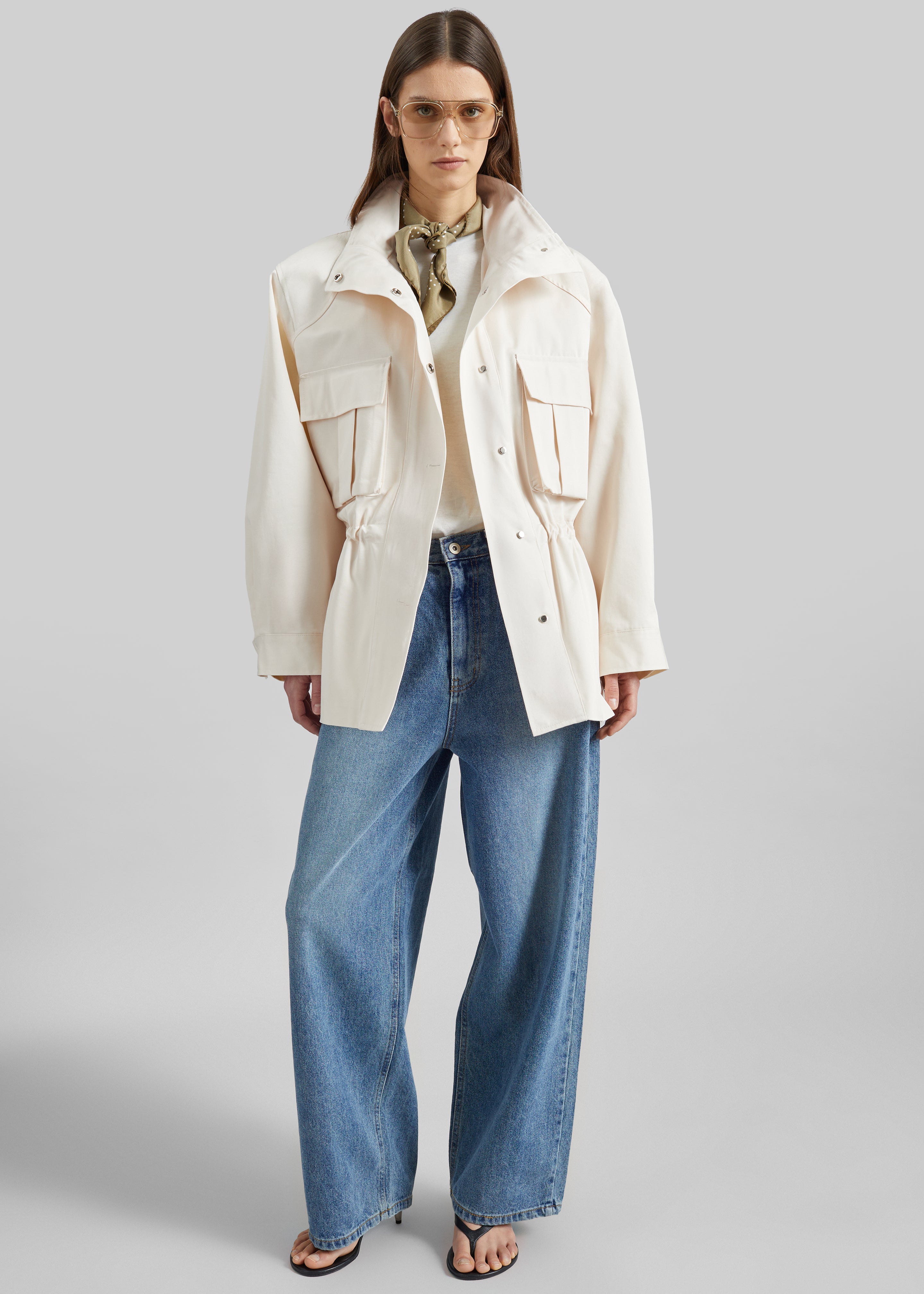 Bailly Padded Utility Jacket - Cream - 8