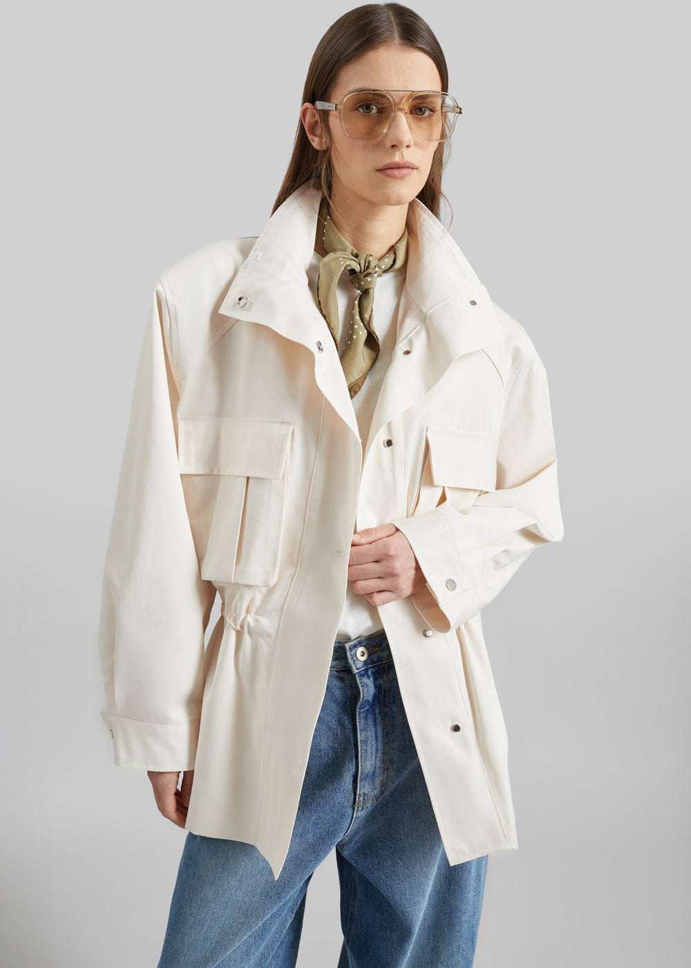 Bailly Padded Utility Jacket - Cream