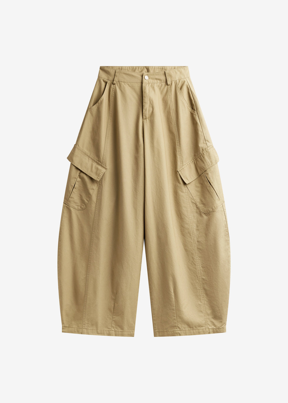 Baixa Barrel Cargo Pants - Beige