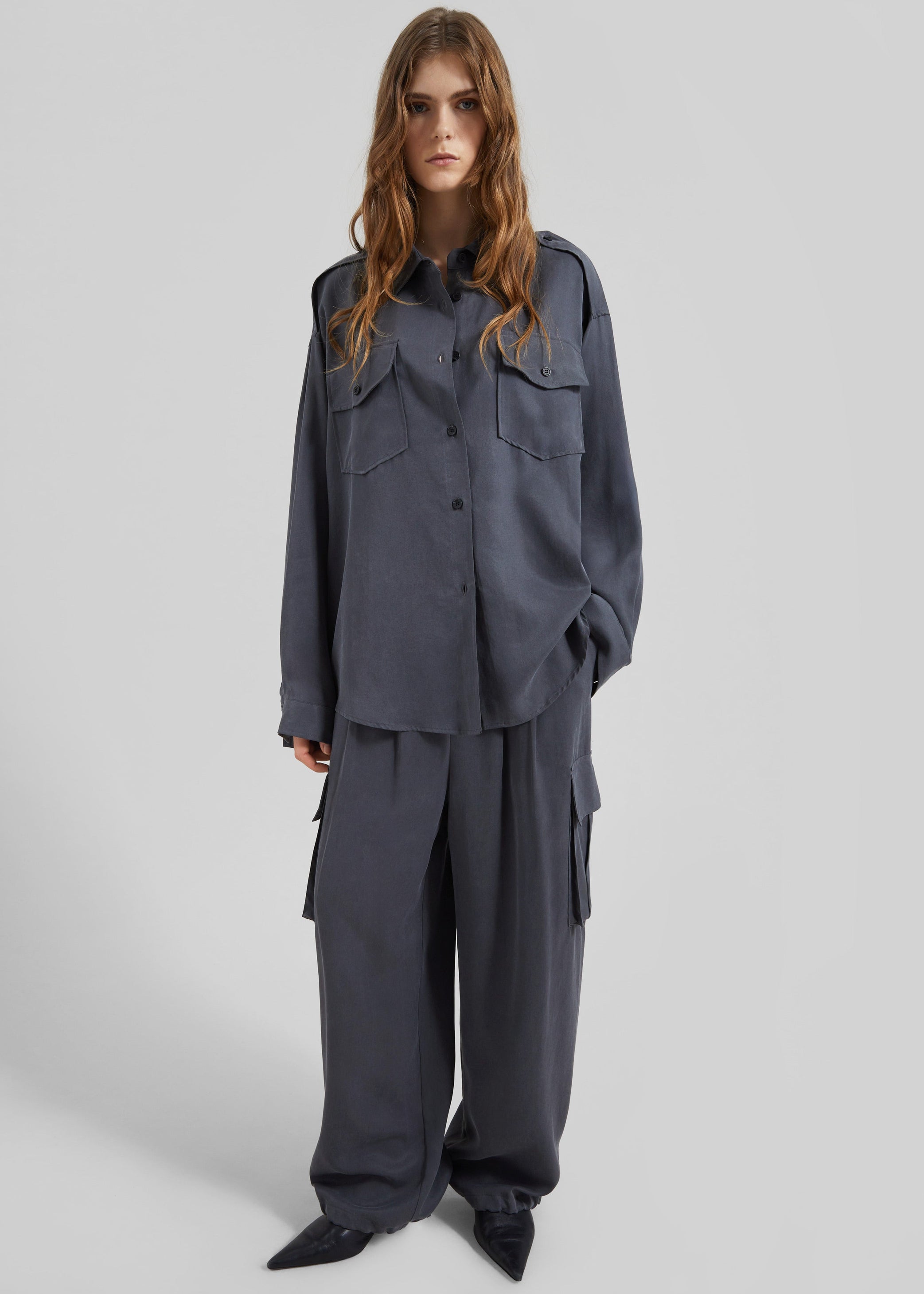 Shop the look image for Balsta Cargo Pants - Dark Grey