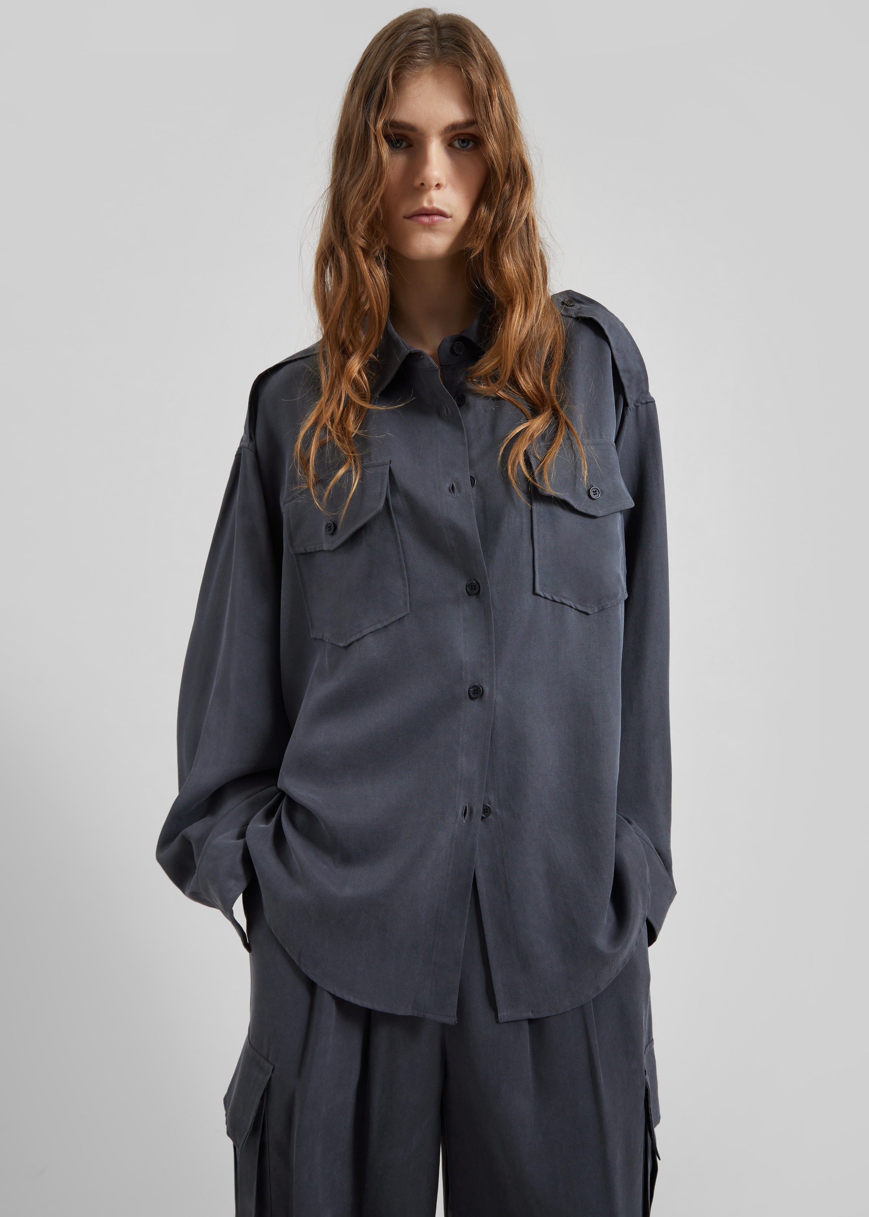 Balsta Cargo Shirt - Dark Grey - 7