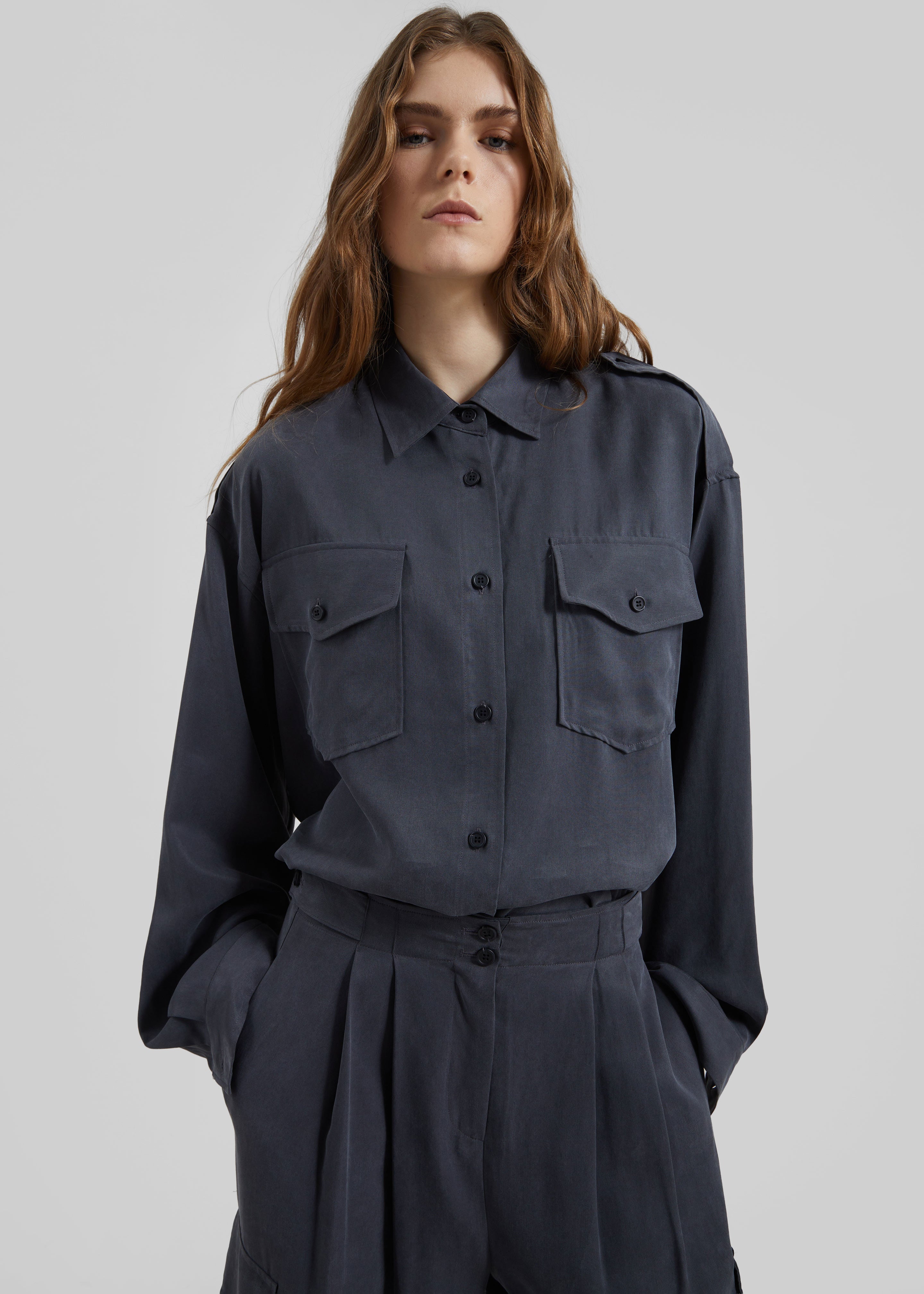 Balsta Cargo Shirt - Dark Grey - 1