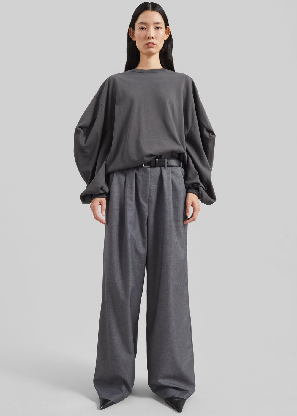 Balve Balloon Sleeve Sweatshirt - Grey