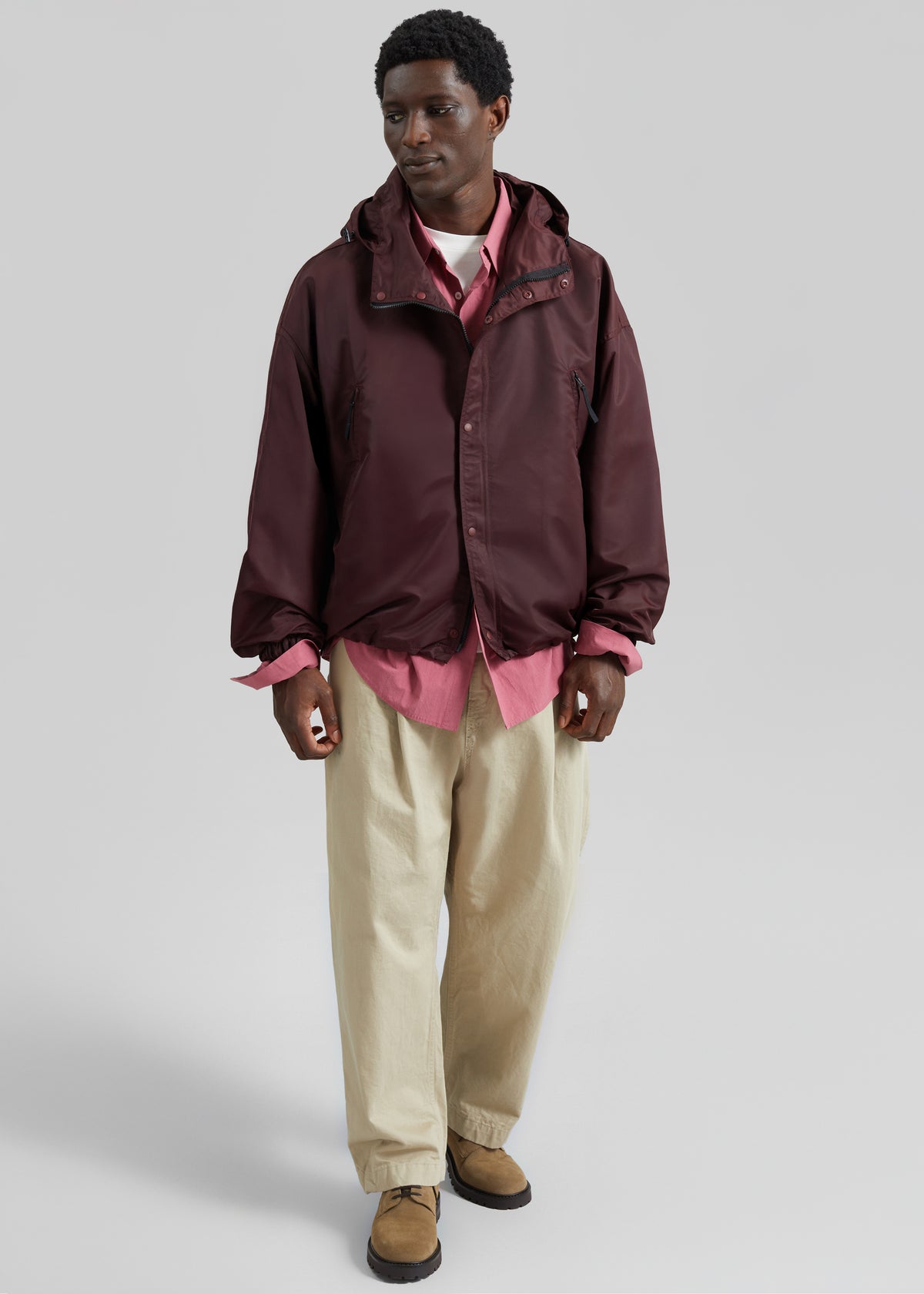 Banbury Windbreaker Jacket - Burgundy - 1