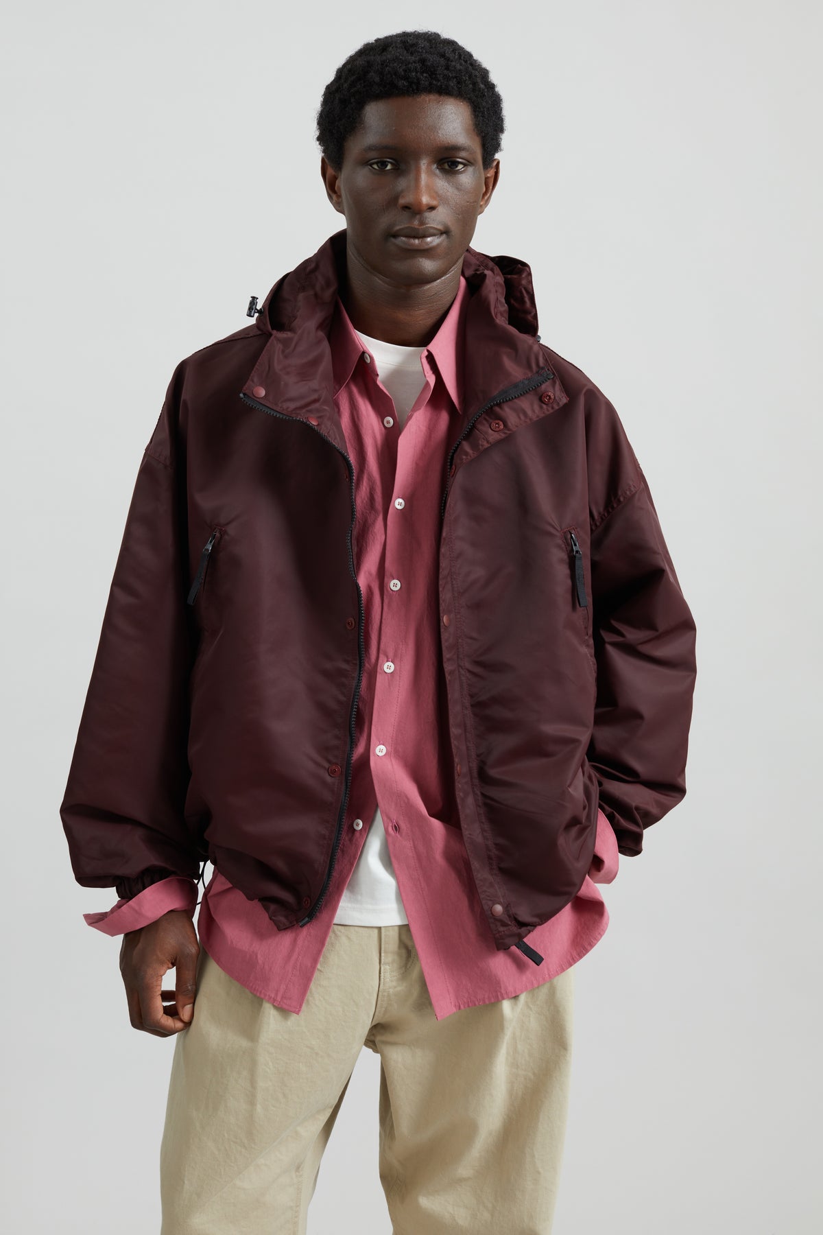 Banbury Windbreaker Jacket - Burgundy - 4