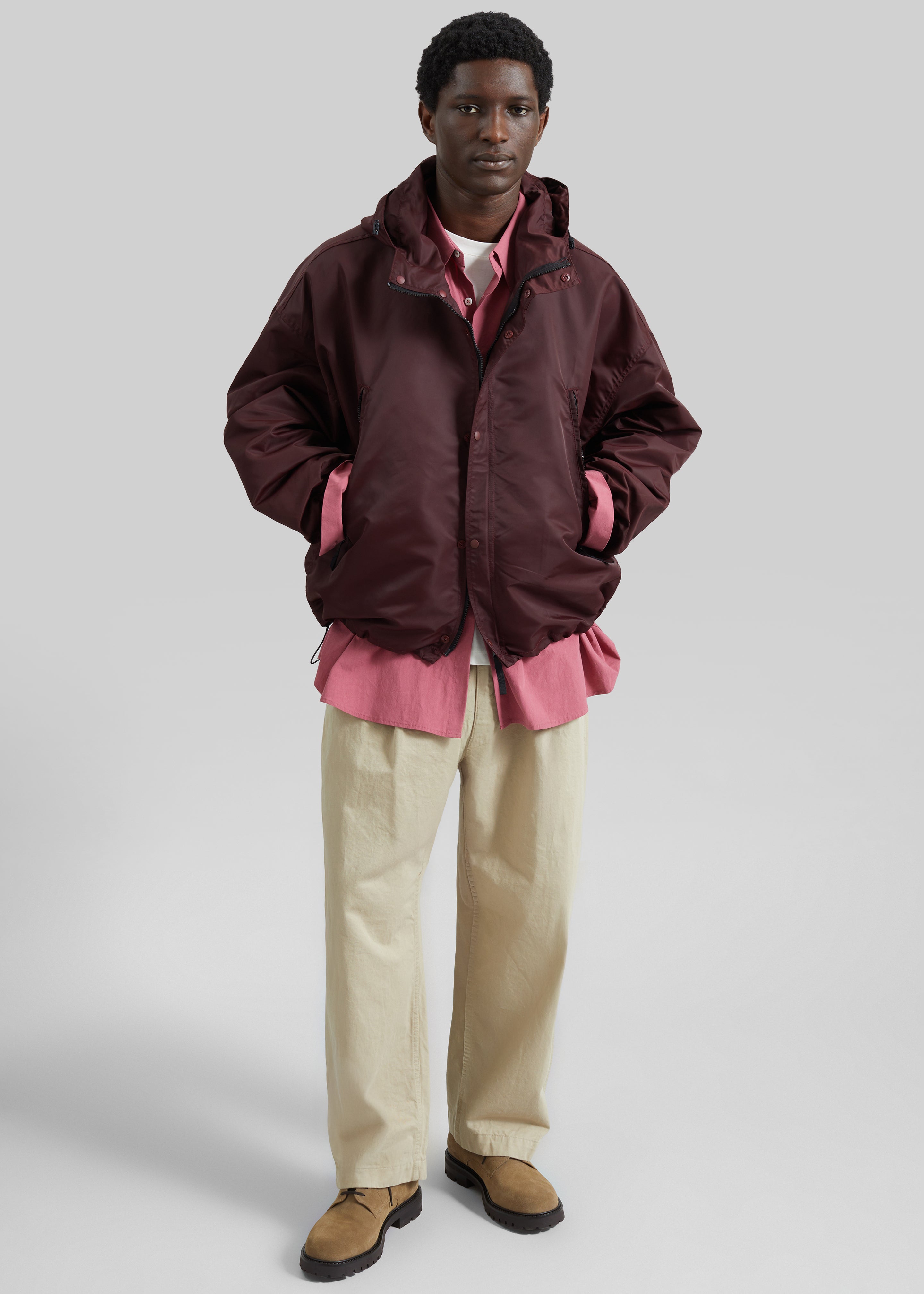 Banbury Windbreaker Jacket - Burgundy - 5