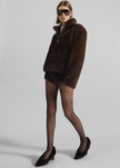 Banff Half-Zip Faux-Fur Pullover - Brown