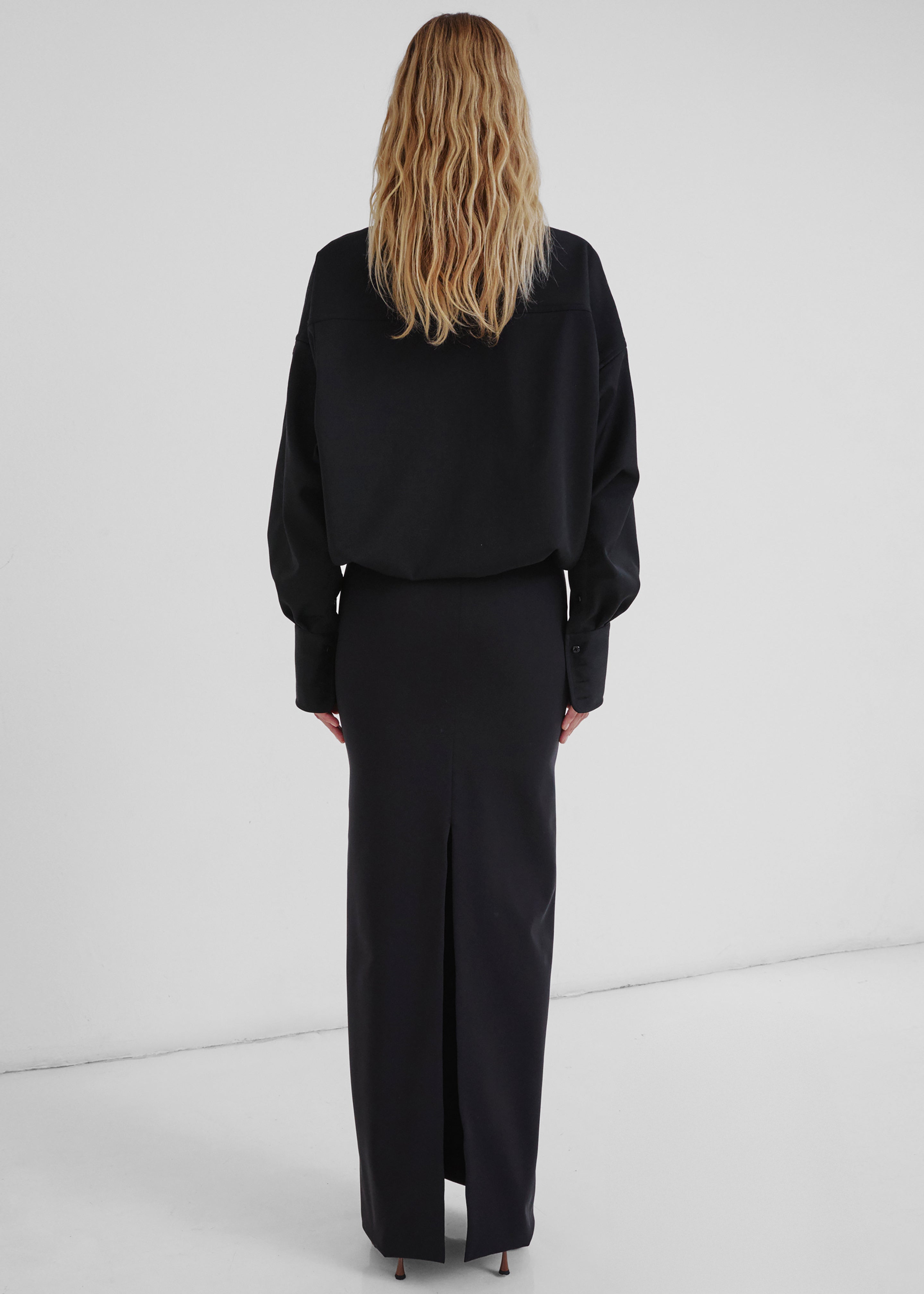 Darkpark Barbara Wool Elastic Waist Dress - Black - 5