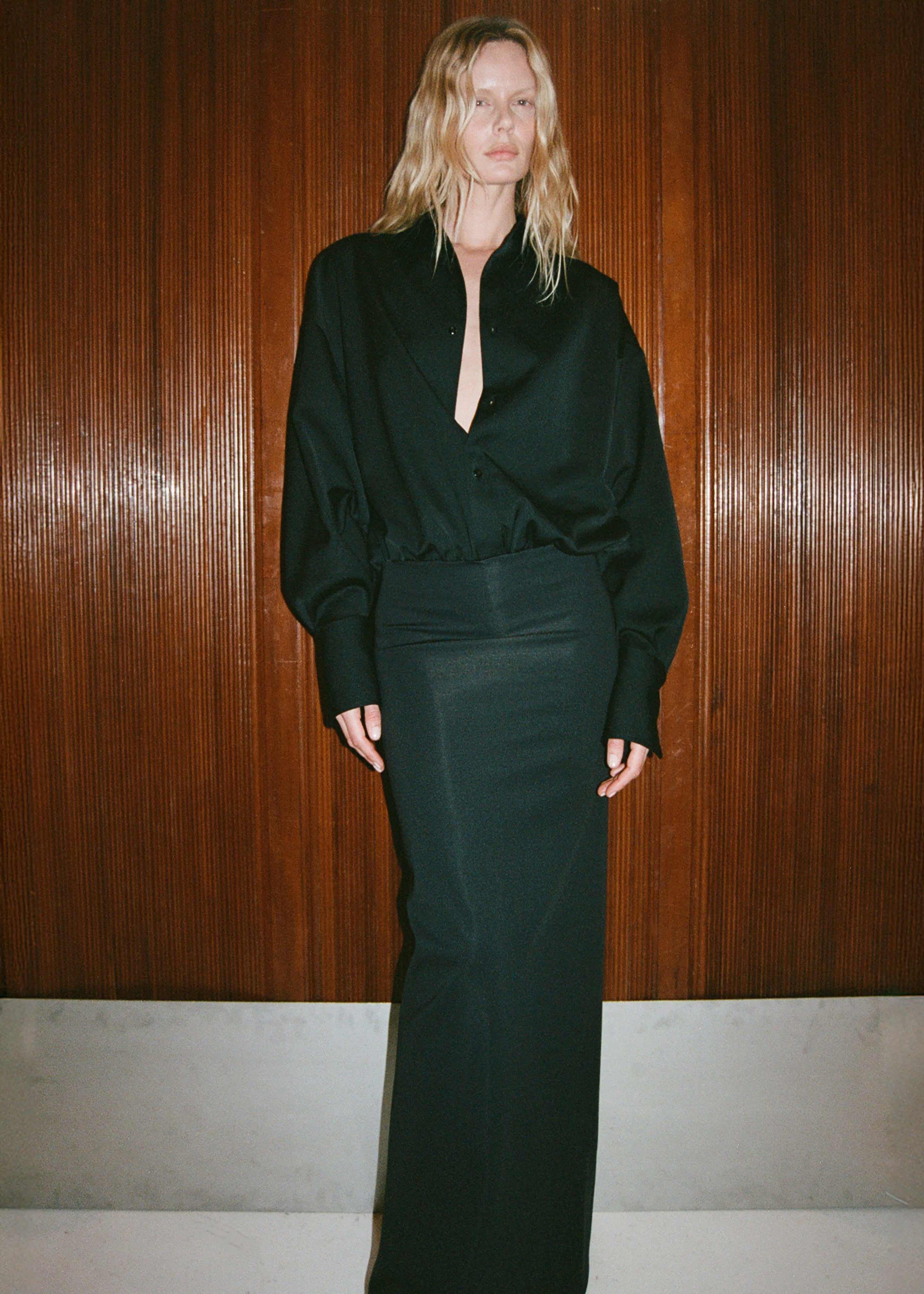 Darkpark Barbara Wool Elastic Waist Dress - Black - 2