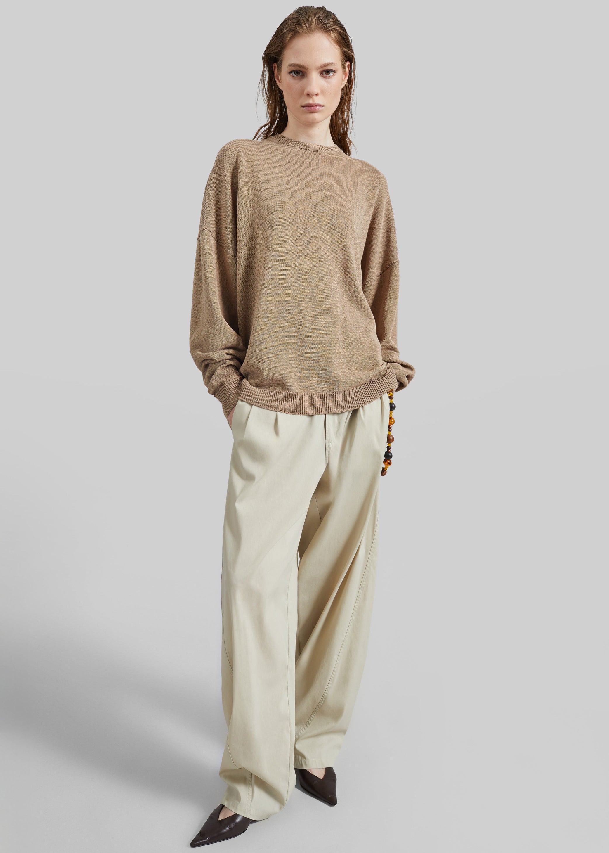 Shop the look image for Basel Crew Neck Sweater - Beige