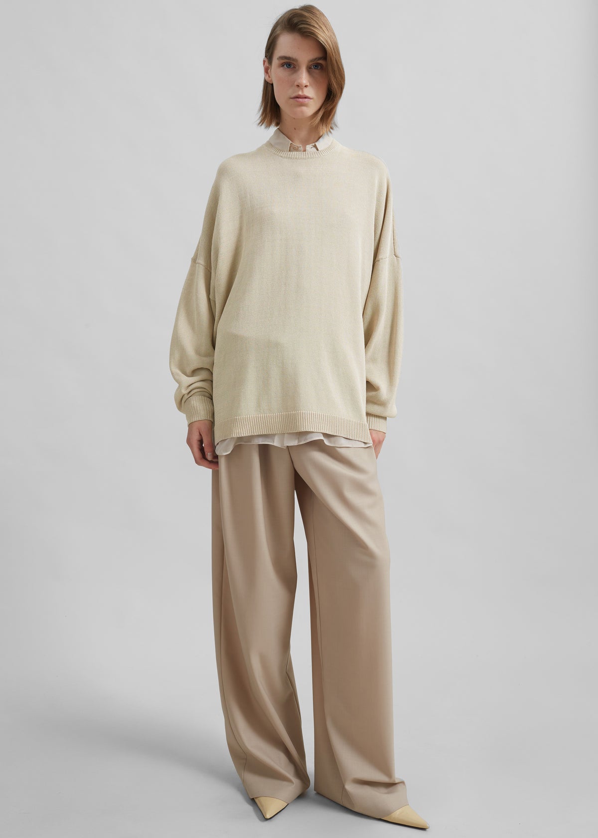 Basel Crew Neck Sweater - Cement - 2