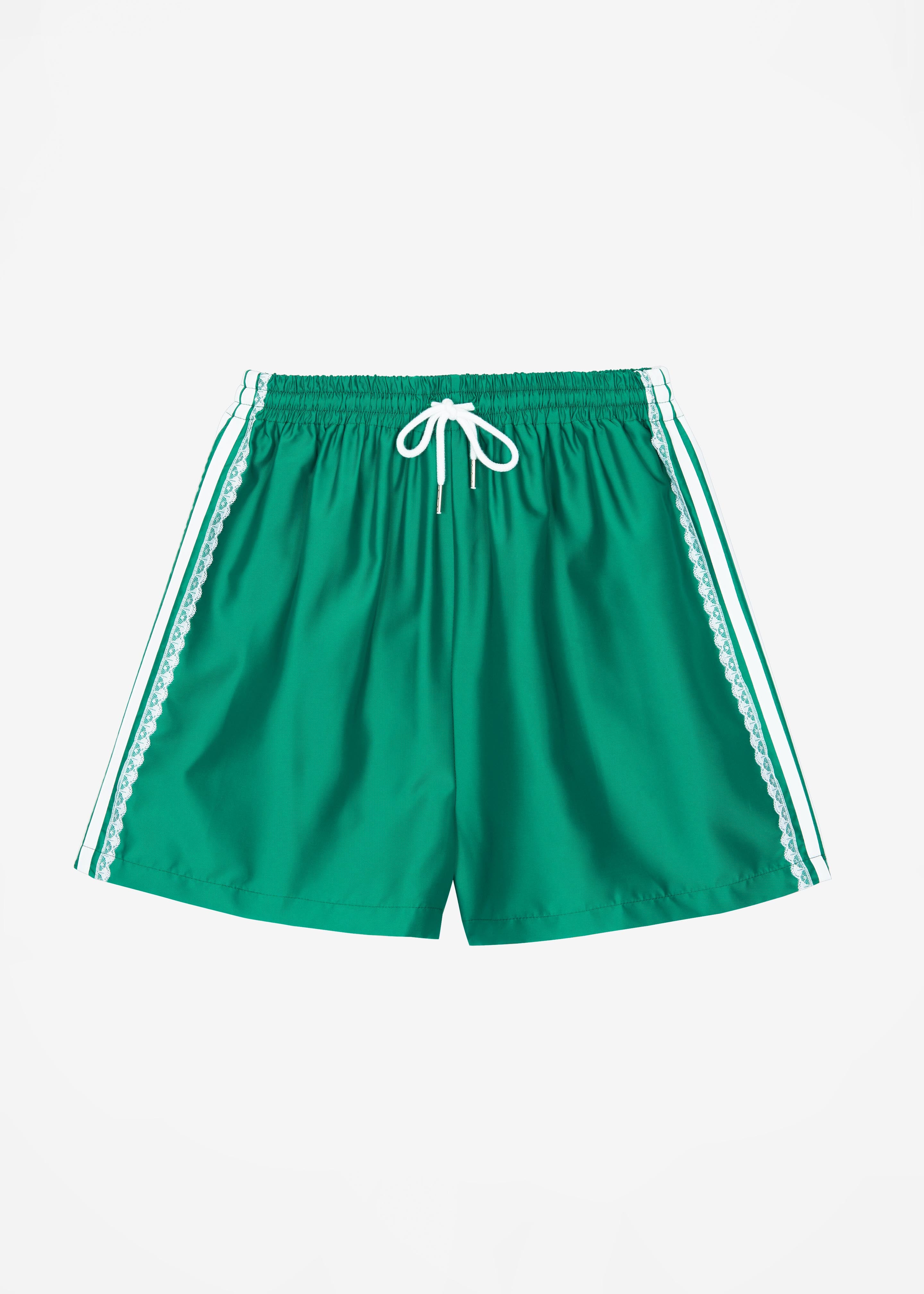 Bastia Lace Lined Shorts - Green - 8