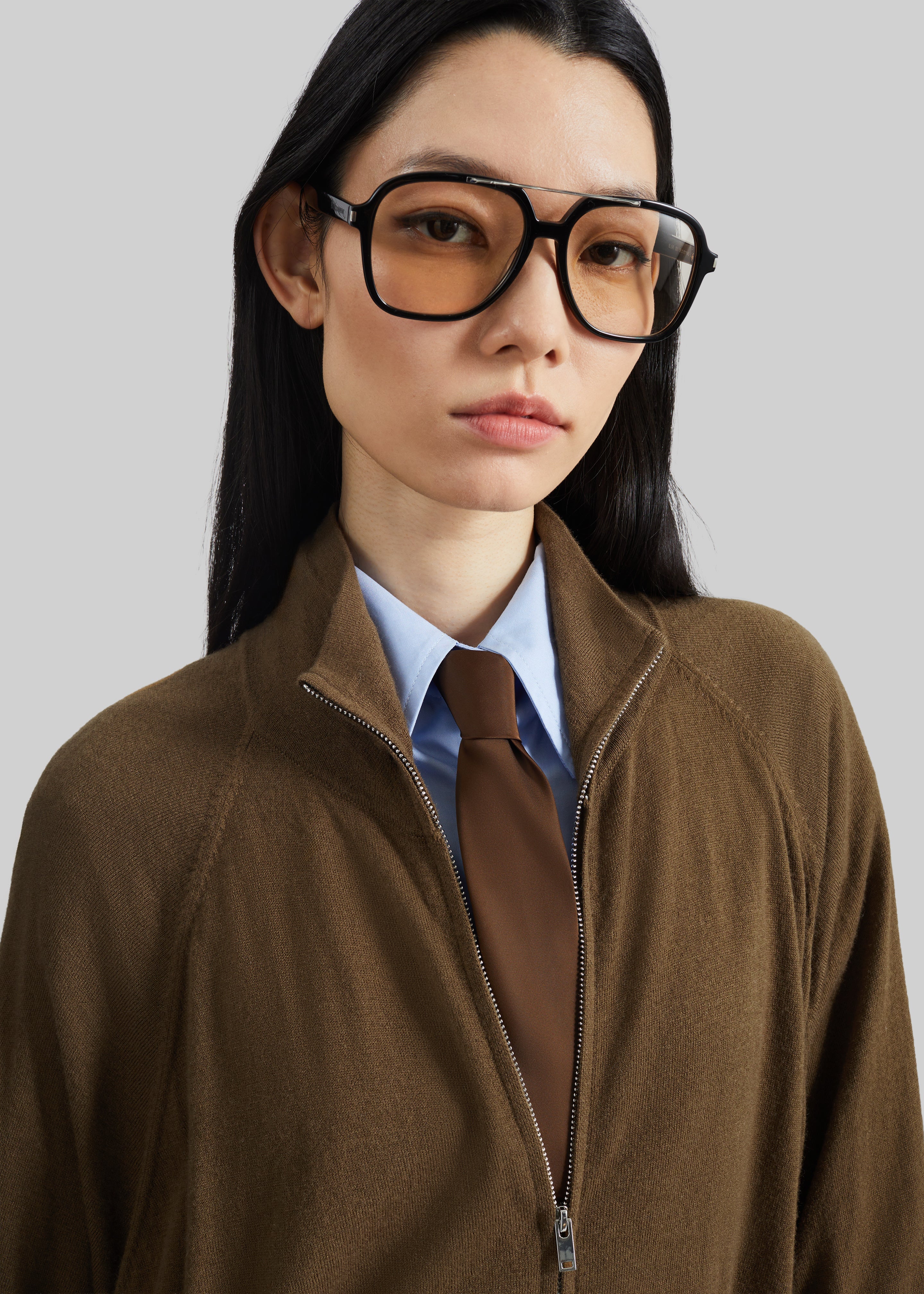 Baxe Knit Track Jacket - Dark Camel - 8