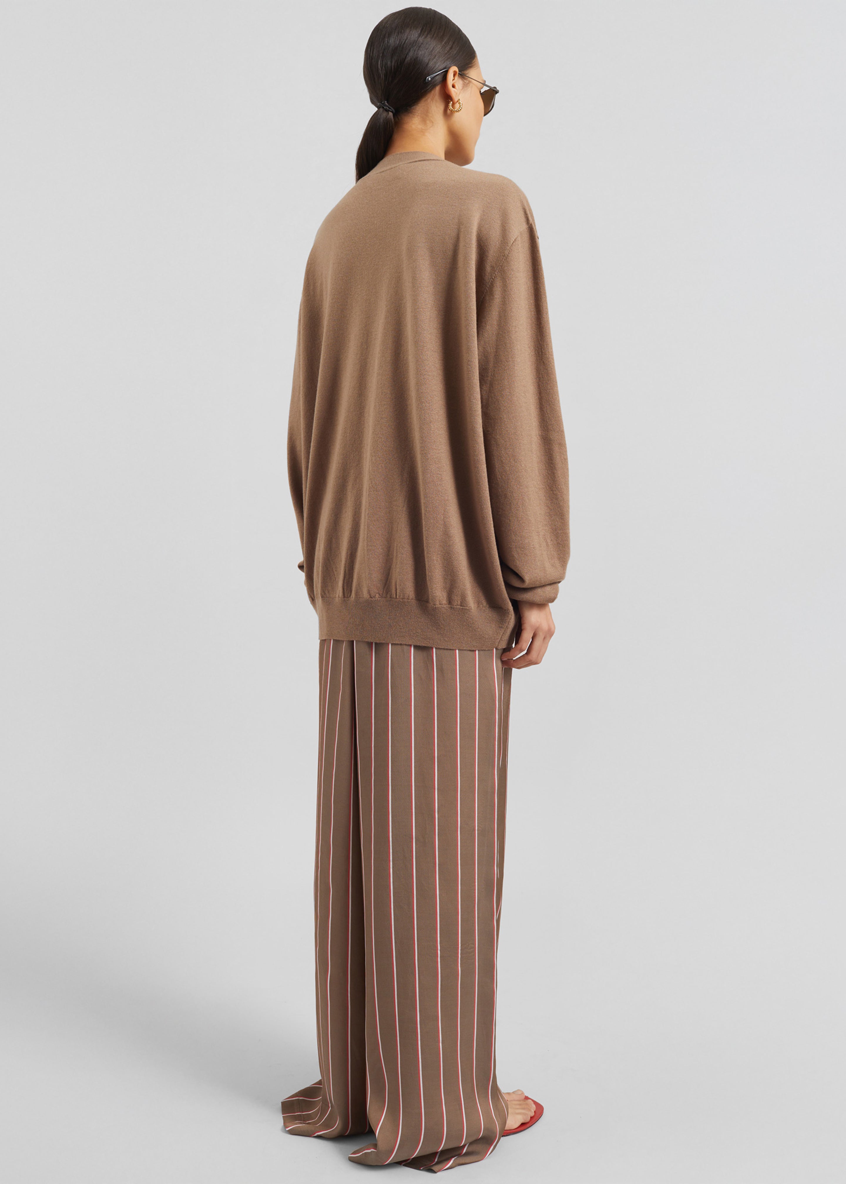 Baxter Fluid Track Pants - Brown Multi Stripe - 6