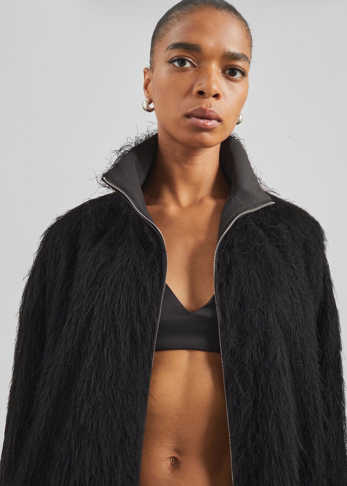 Baxter Fringed Track Jacket - Black - 3