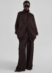 Baxter Fringed Track Pants - Dark Brown