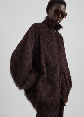 Baxter Fringed Track Jacket - Dark Brown