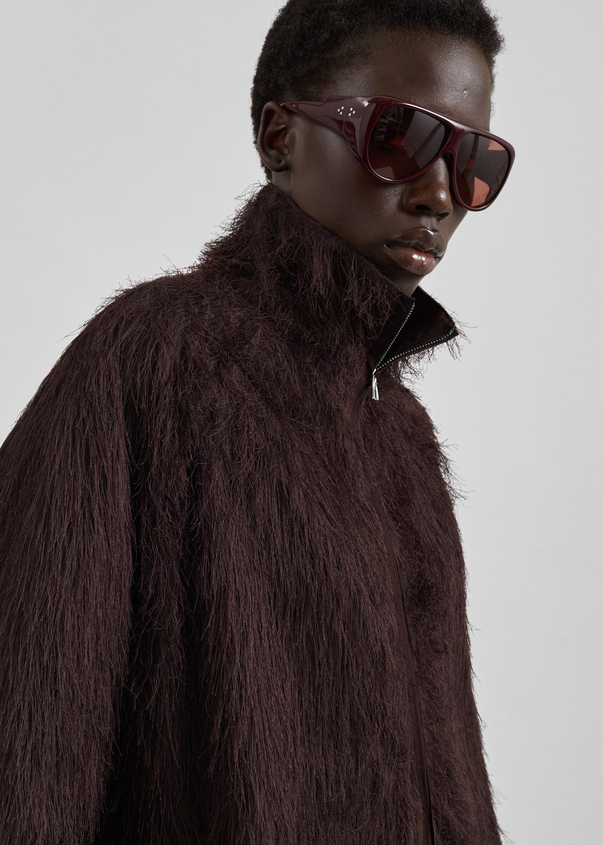 Baxter Fringed Track Jacket - Dark Brown - 6