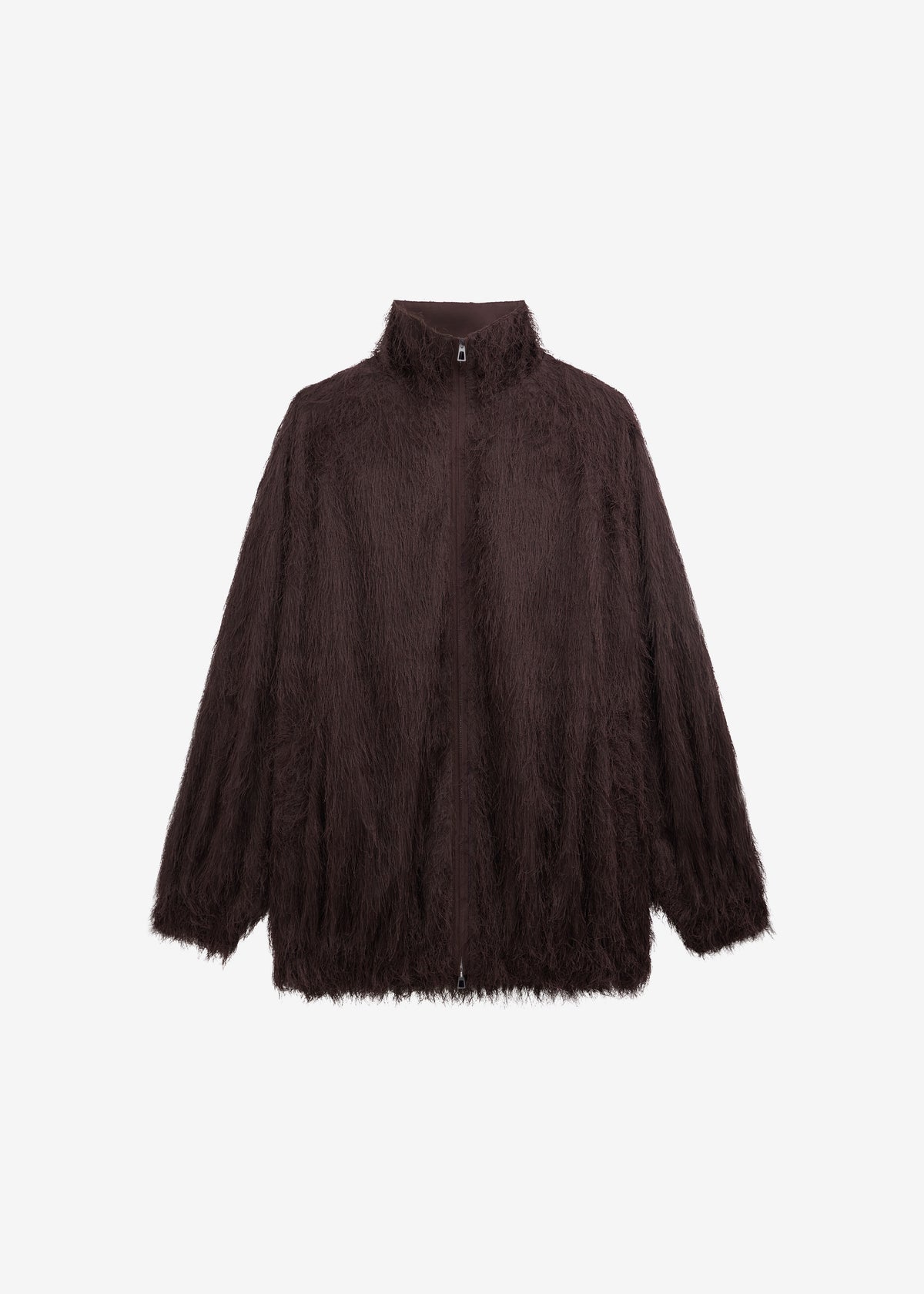 Baxter Fringed Track Jacket - Dark Brown - 8