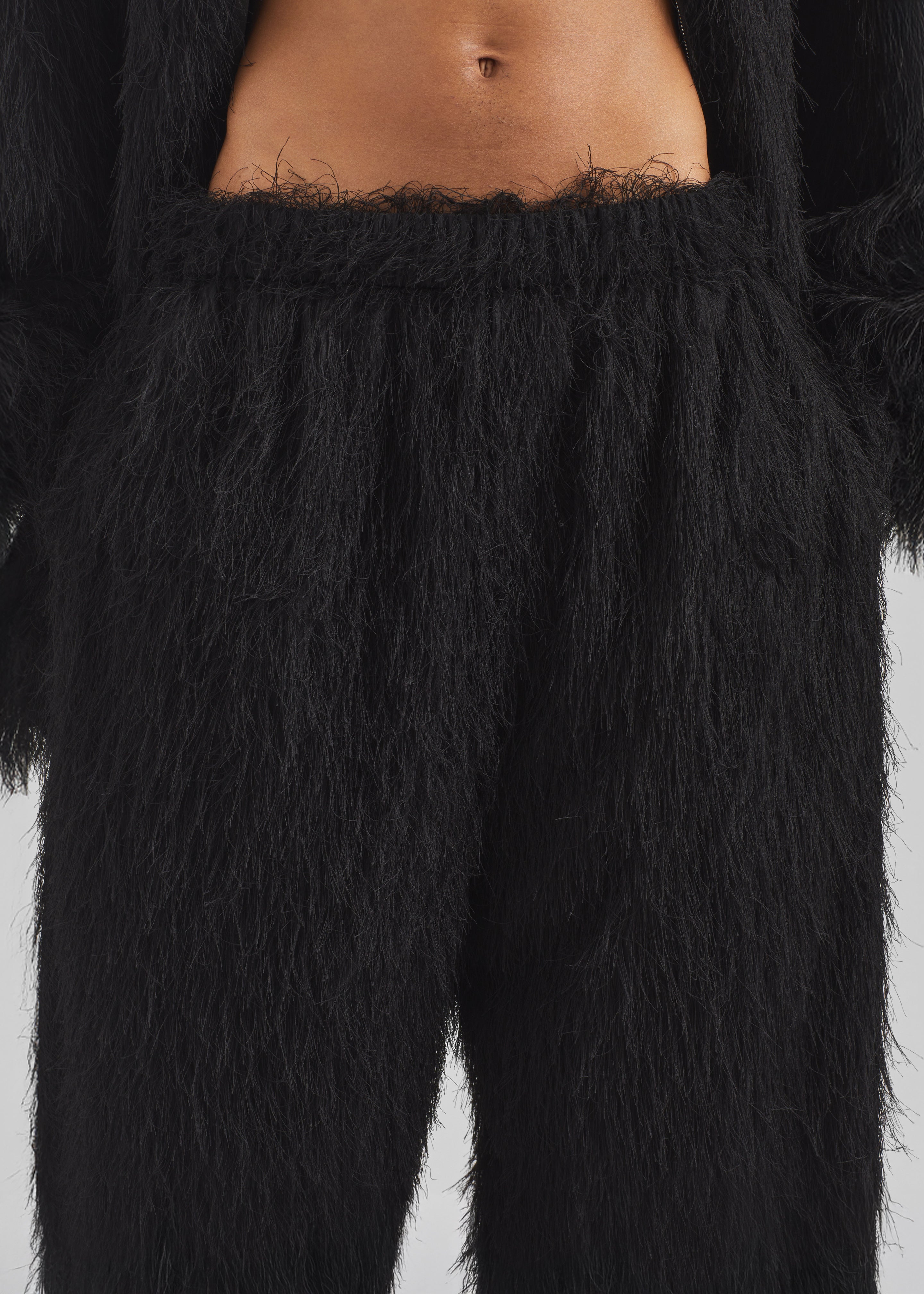 Baxter Fringed Track Pants - Black - 3