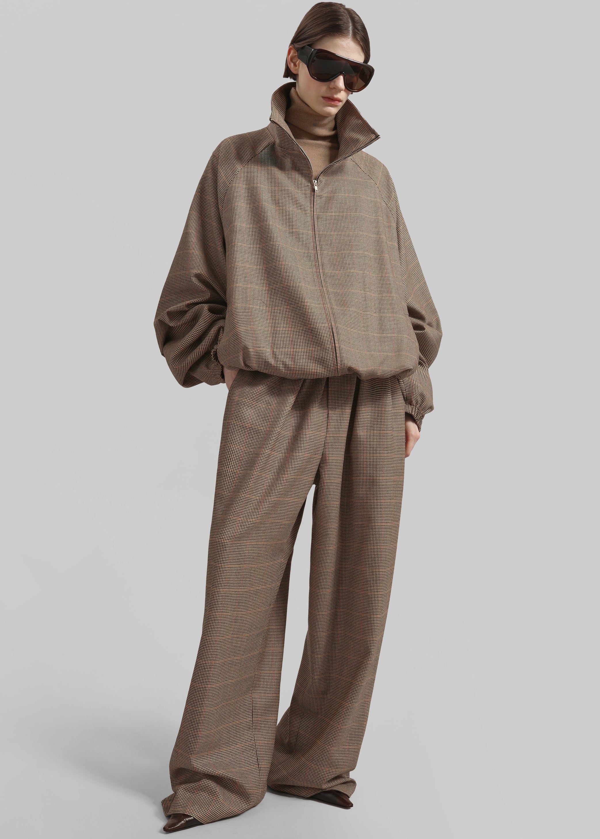 Shop the look image for Baxter Houndstooth Track Pants - Beige