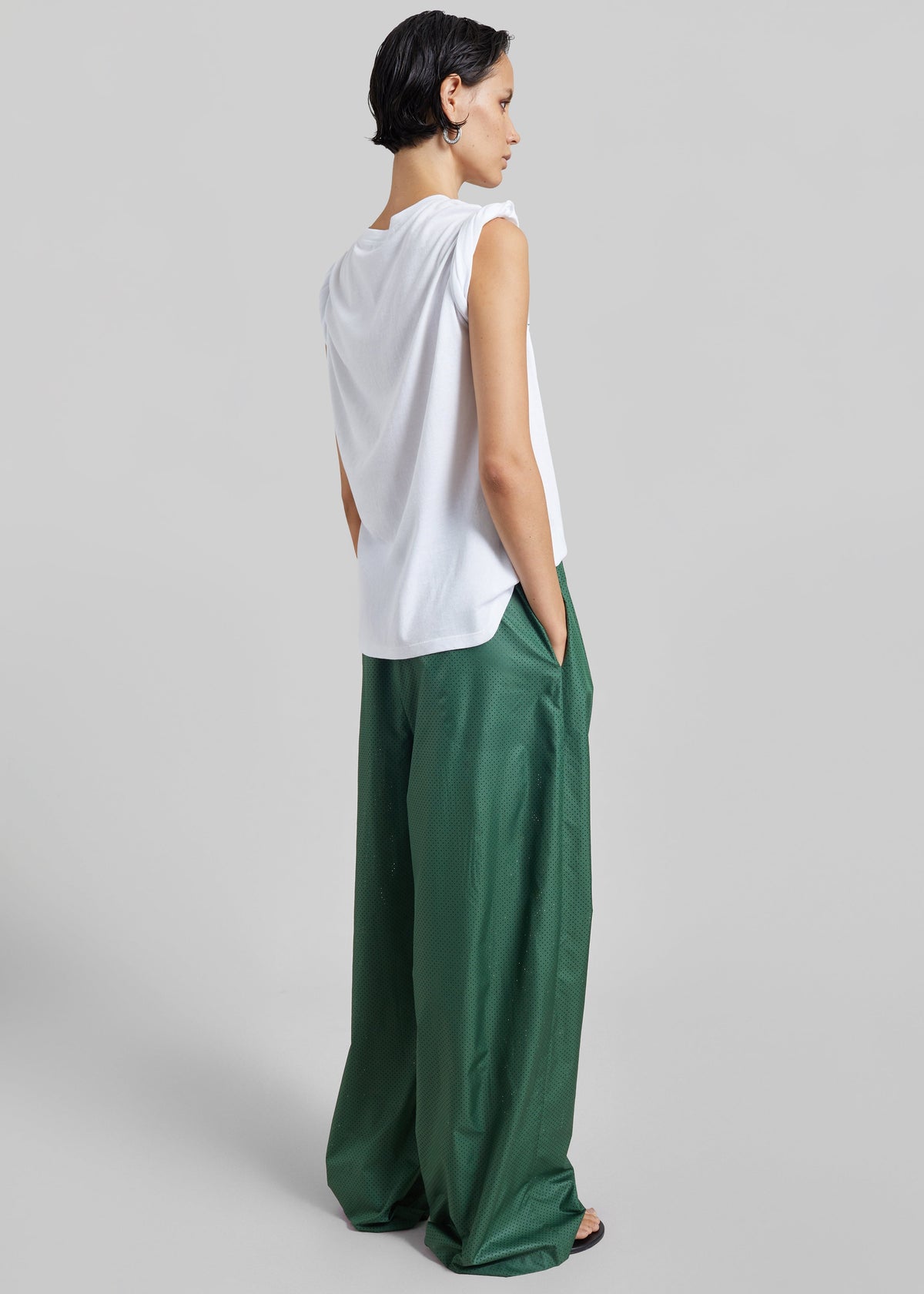 Baxter Perforated Track Pants - Hunter Green - 8