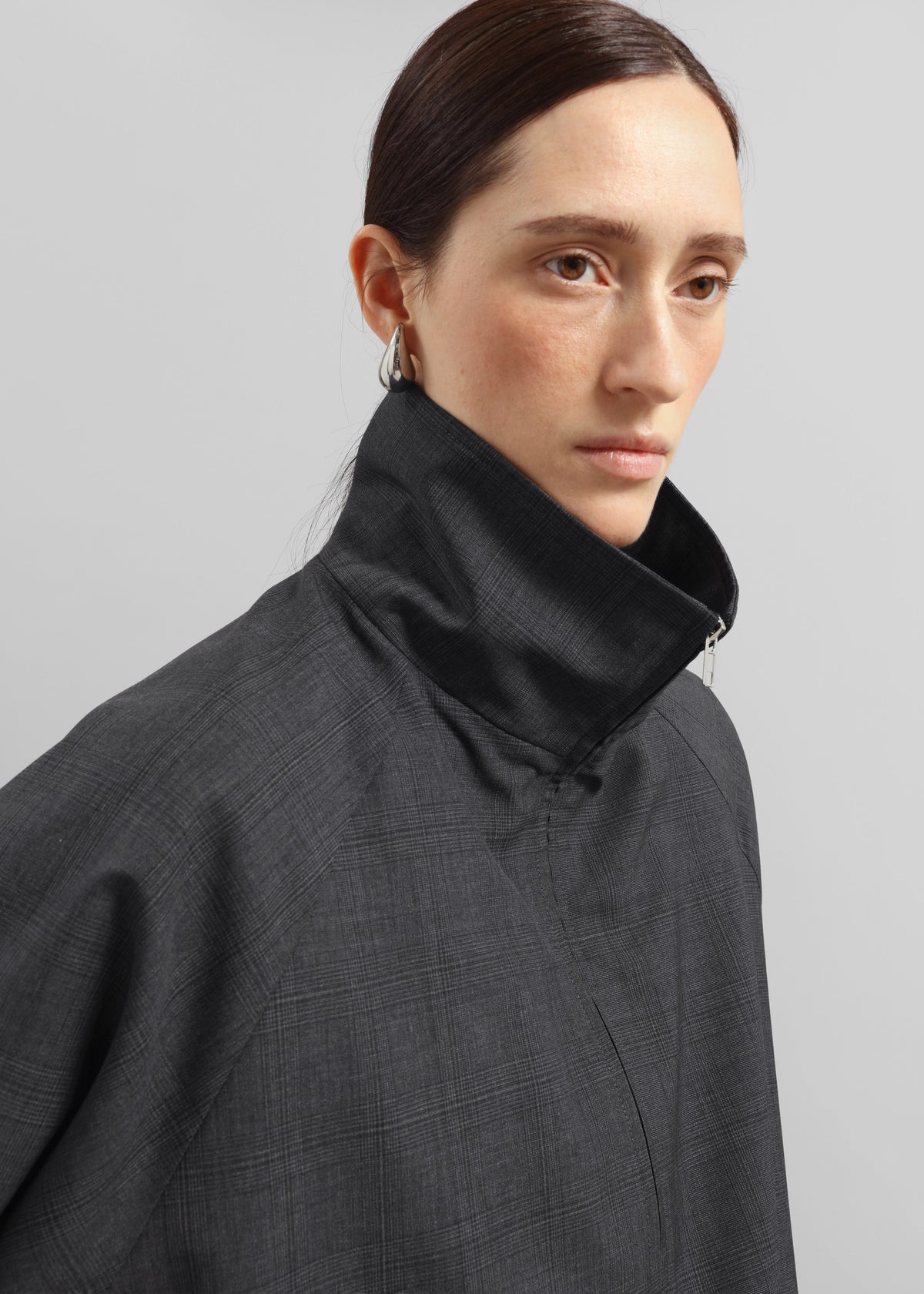 Baxter Plaid Track Jacket - Dark Grey - 10