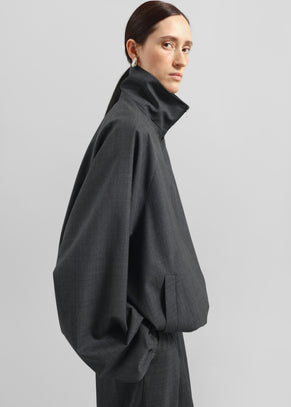 Baxter Plaid Track Jacket - Dark Grey