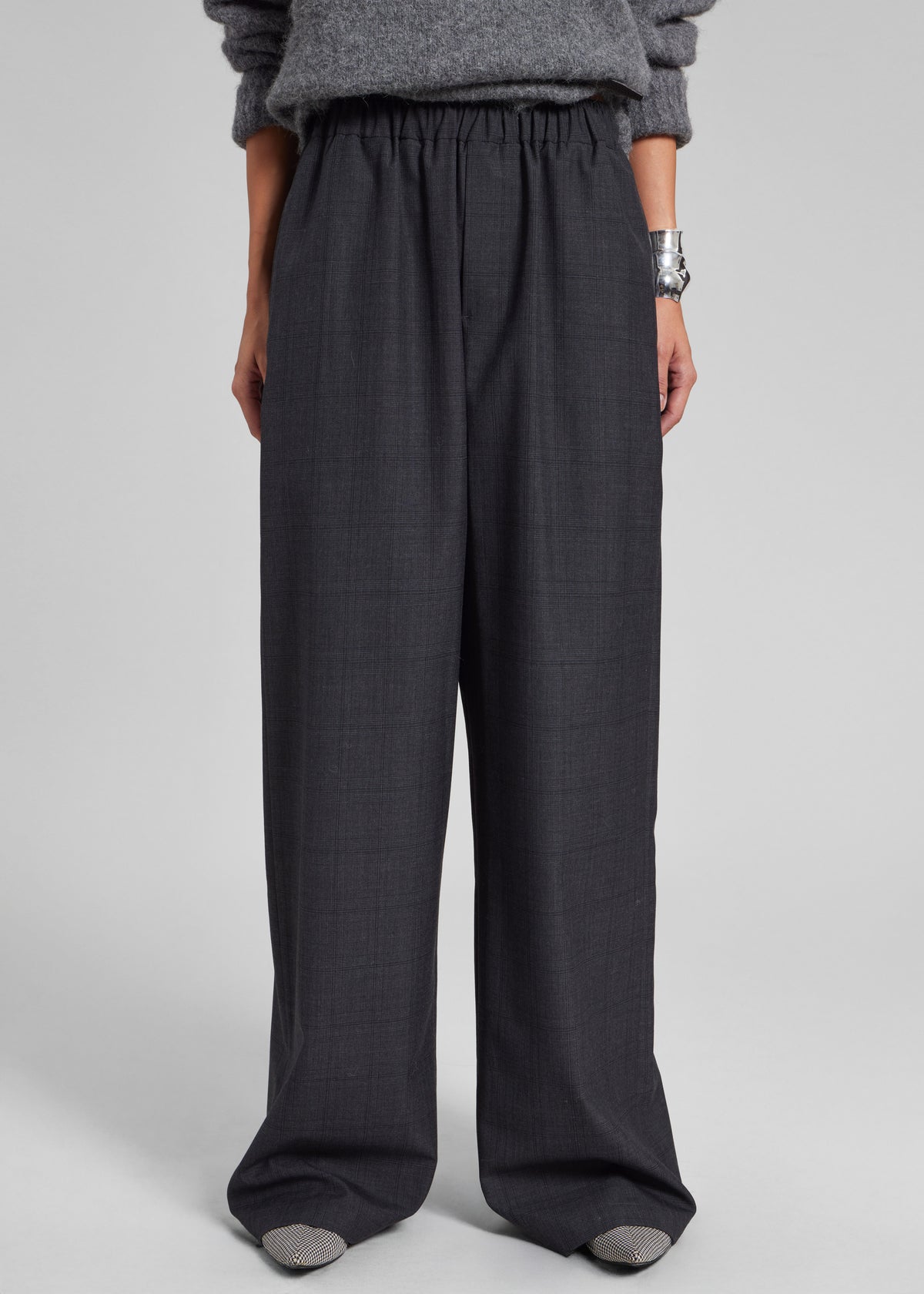 Baxter Plaid Track Pants - Dark Grey - 6