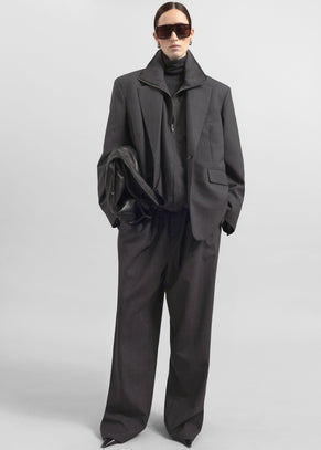 Baxter Plaid Track Pants - Dark Grey