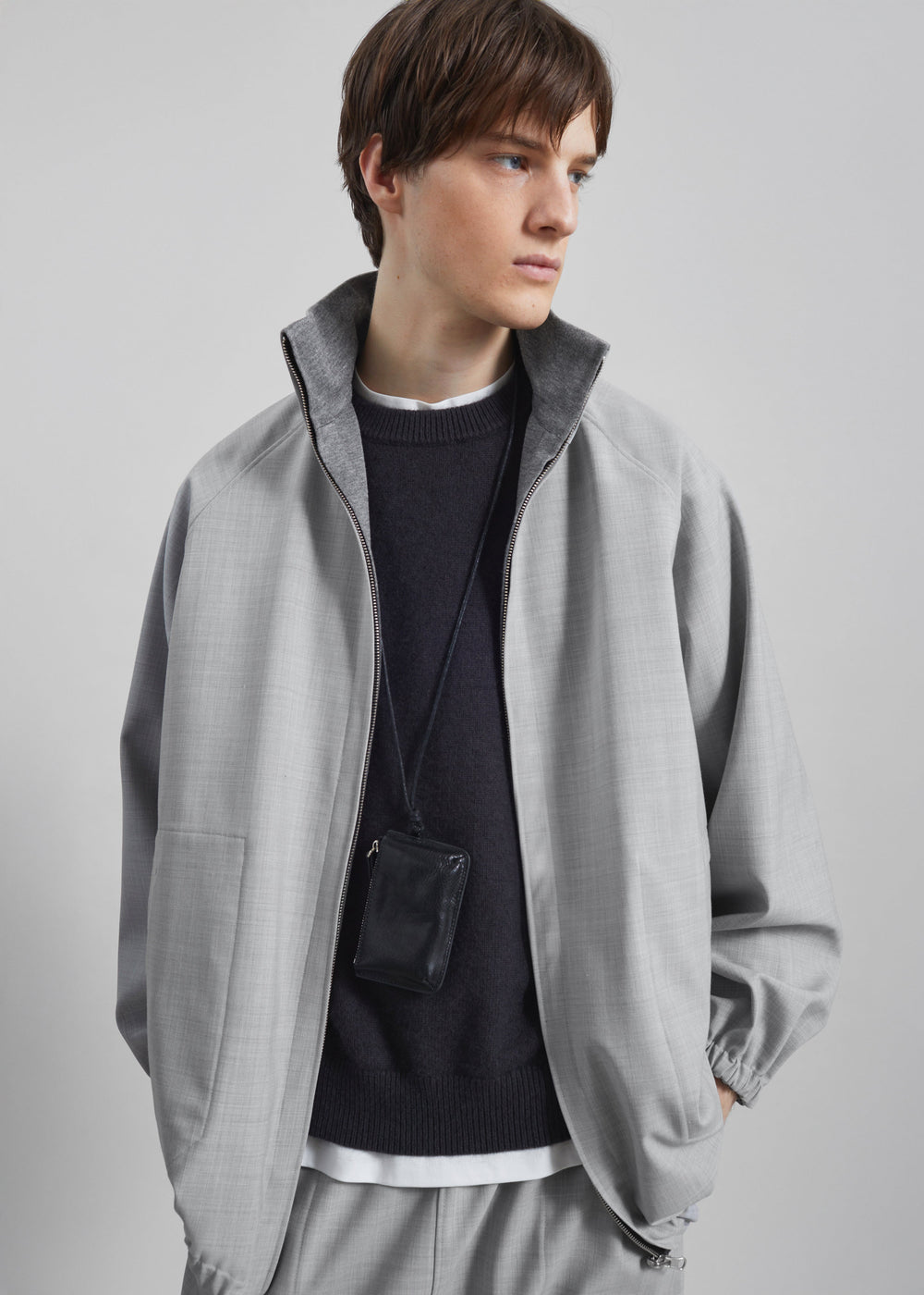 Baxter Reversible Track Jacket - Grey Melange
