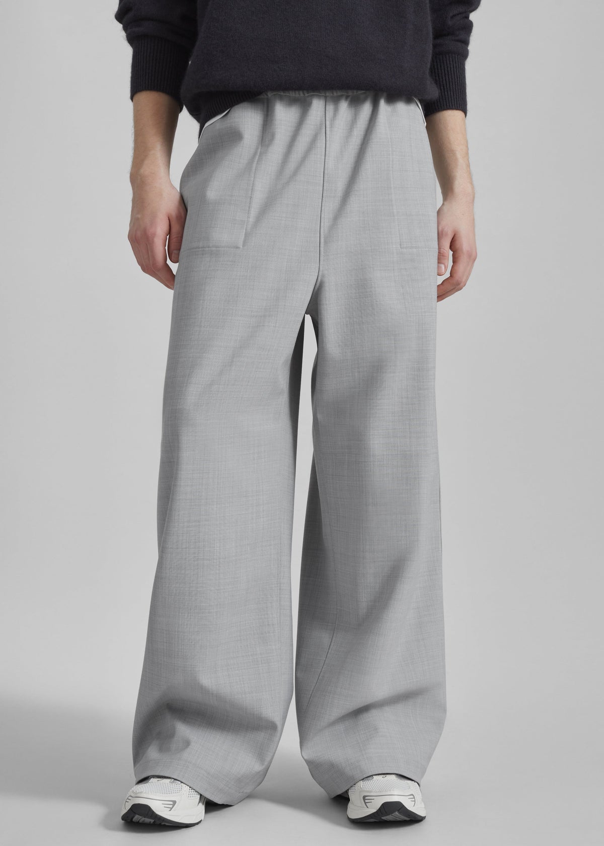 Baxter Reversible Track Pants - Grey Melange - 7