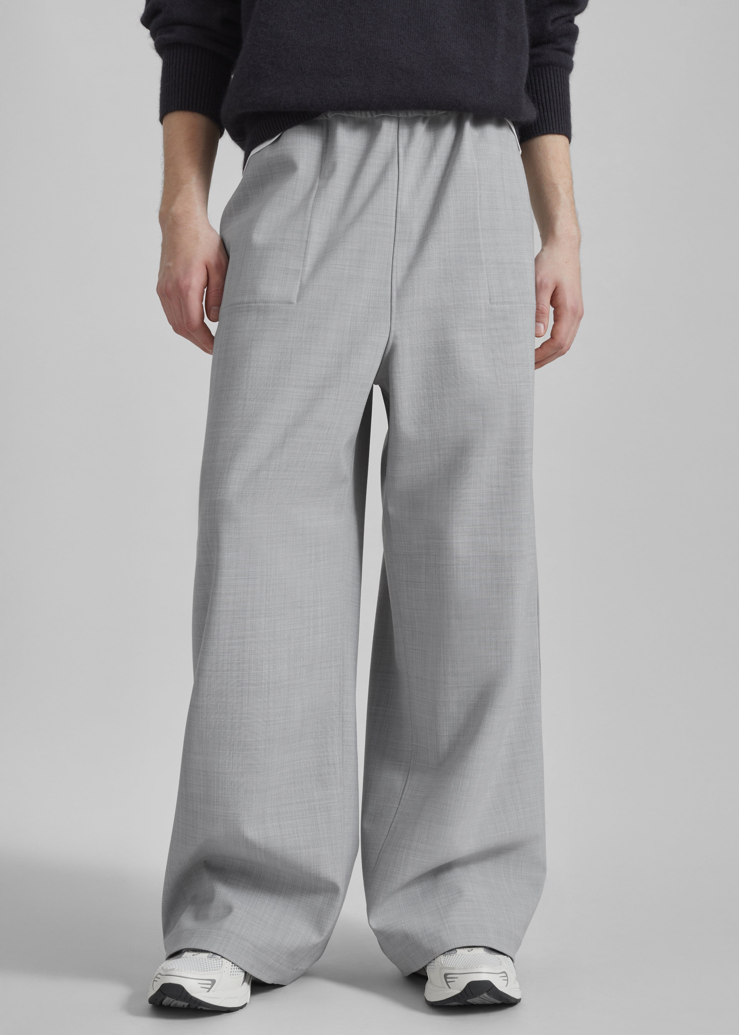 Baxter Reversible Track Pants - Grey Melange - 7