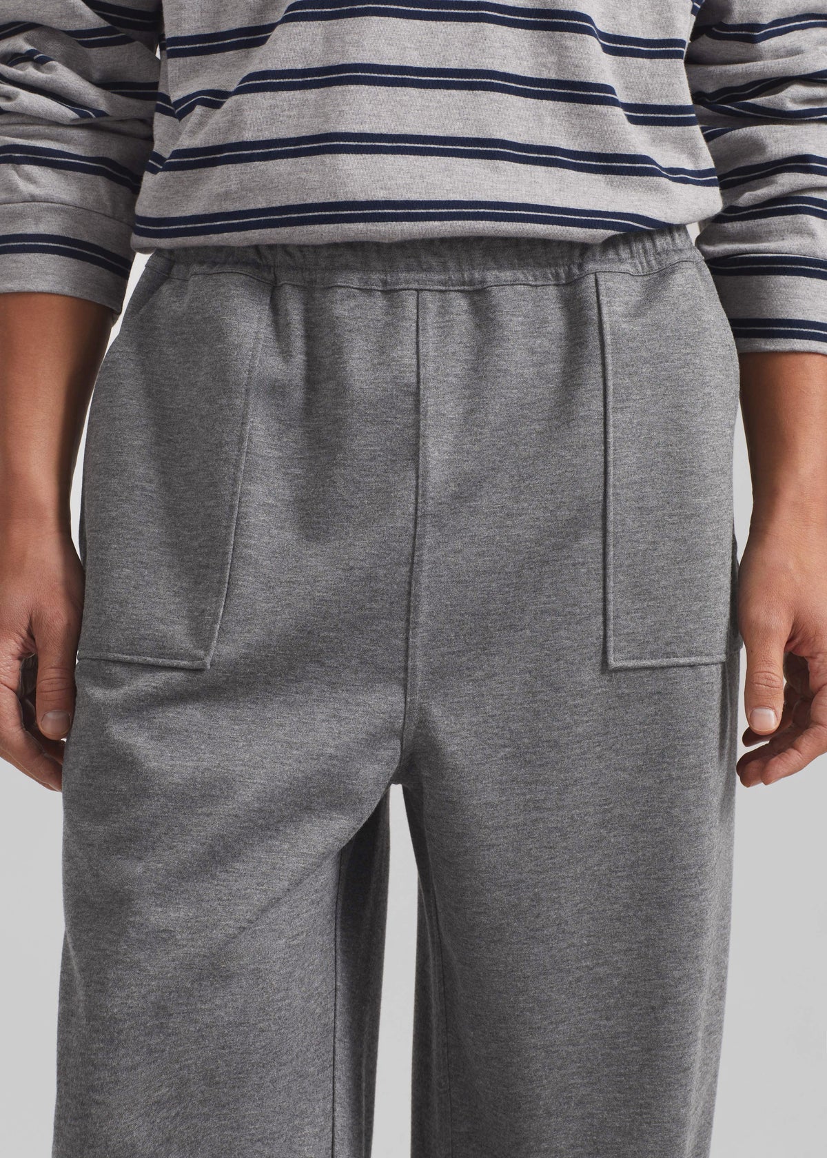Baxter Reversible Track Pants - Grey Melange - 3
